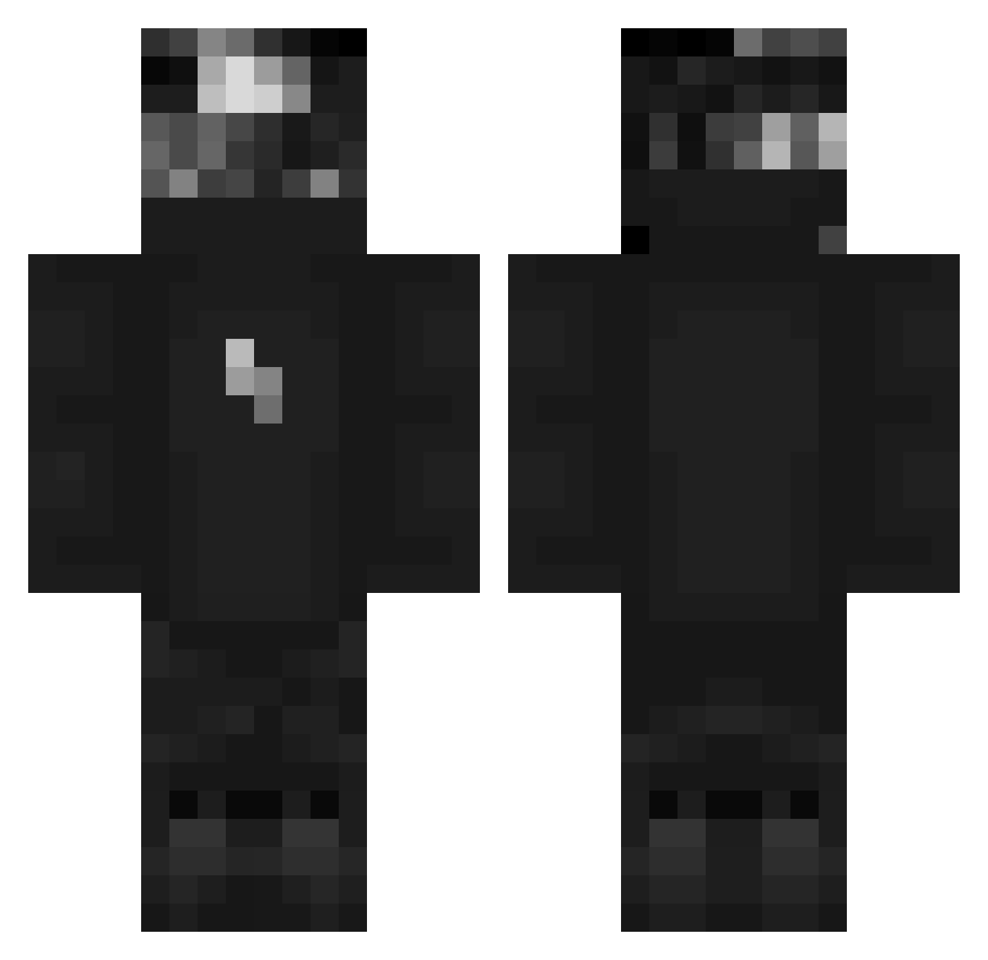SkylineWRLD Minecraft skin, front and back view