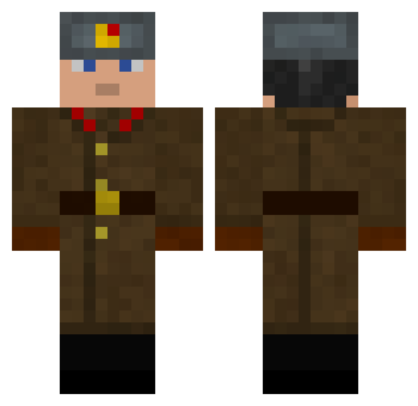Lambda_gmd Minecraft skin, front and back view