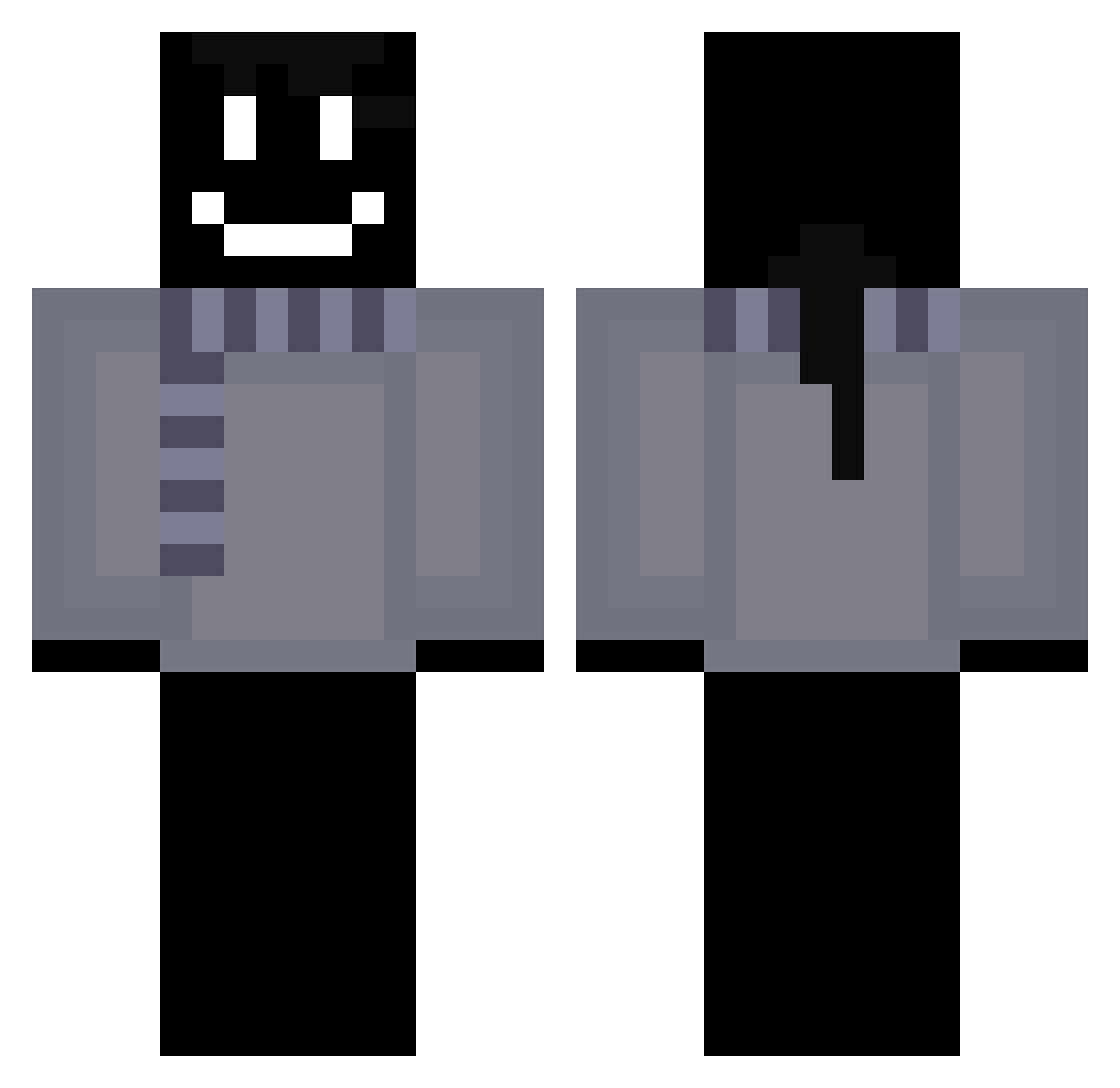 xSNU5 Minecraft skin, front and back view