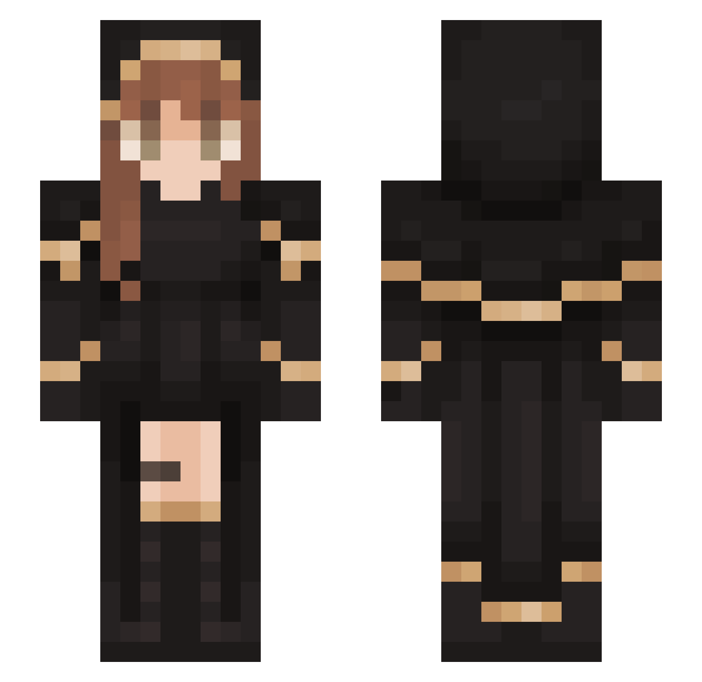 veeisonline Minecraft skin, front and back view