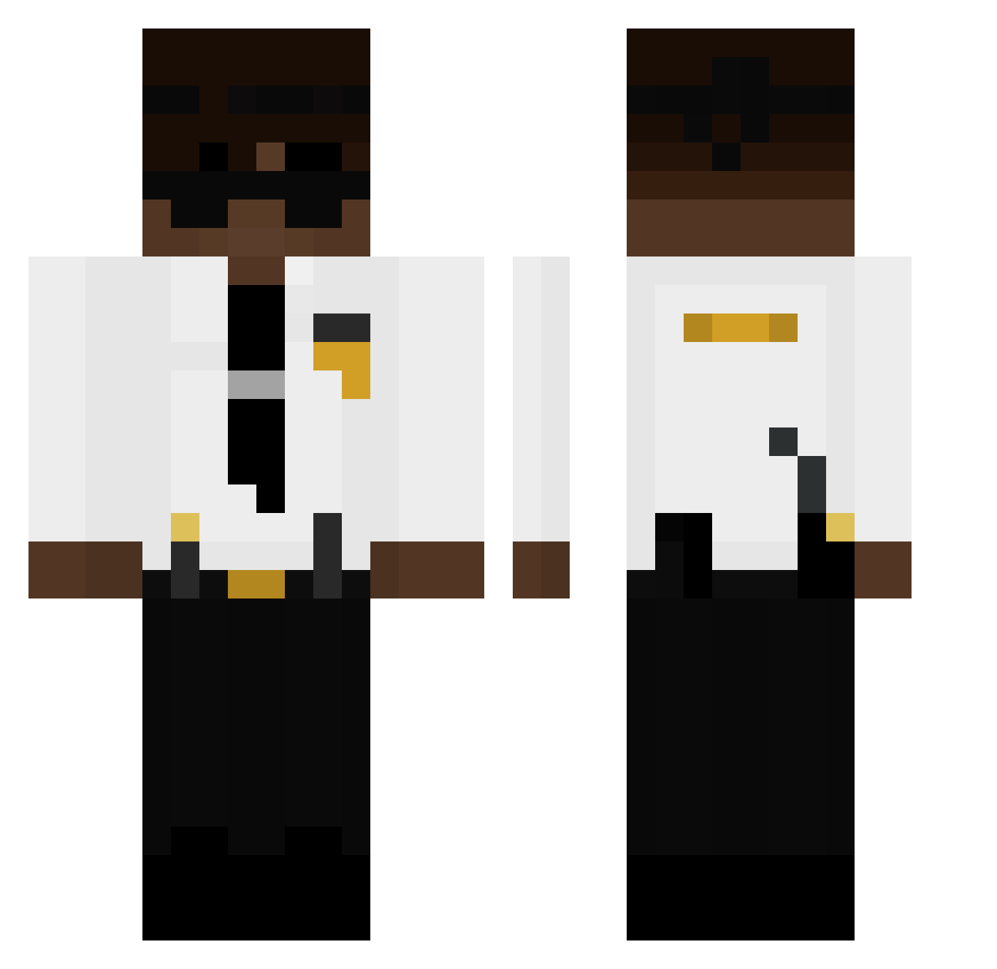 CroGamersX Minecraft skin, front and back view