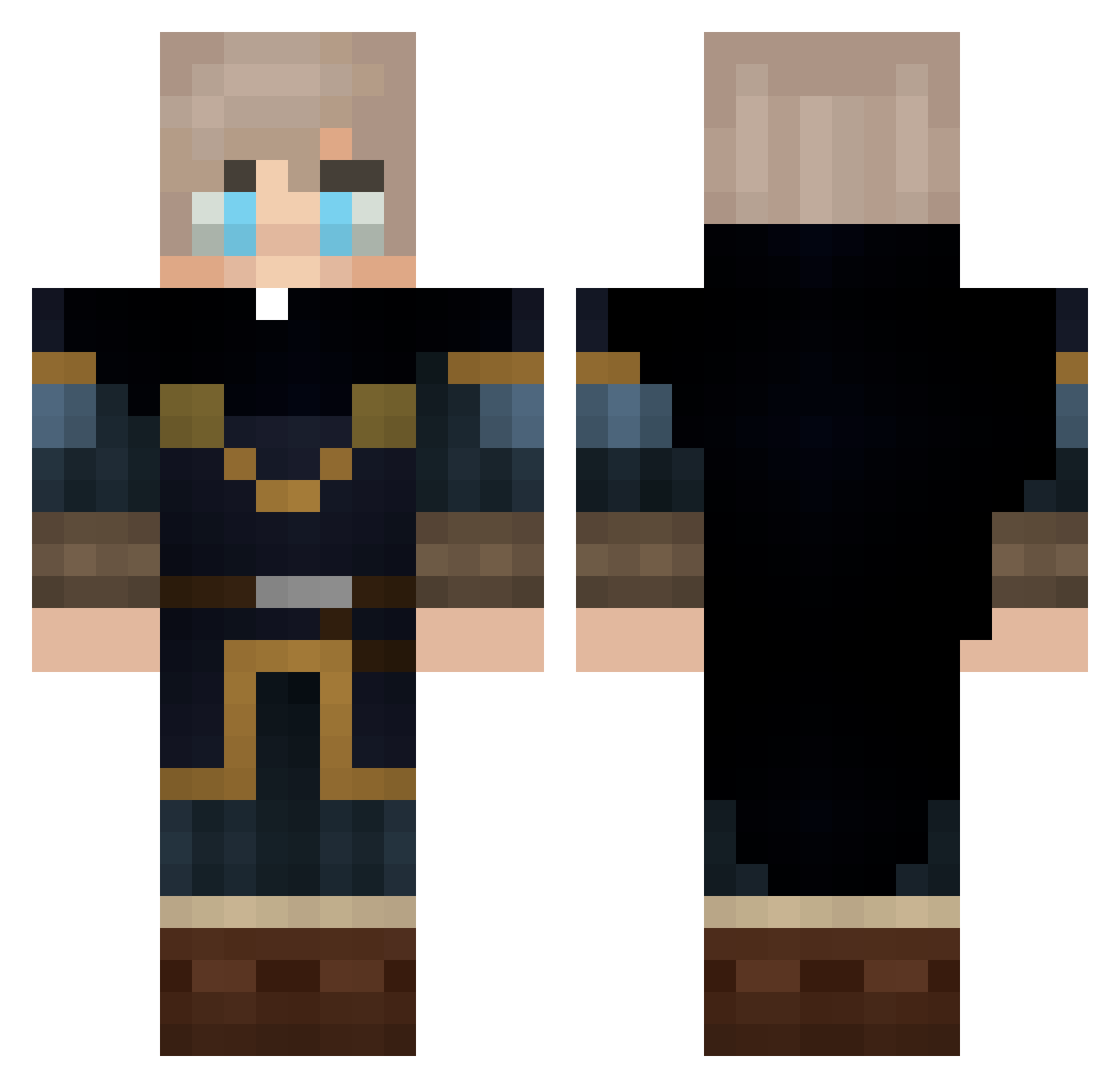 ThisButterIsEpic Minecraft skin, front and back view