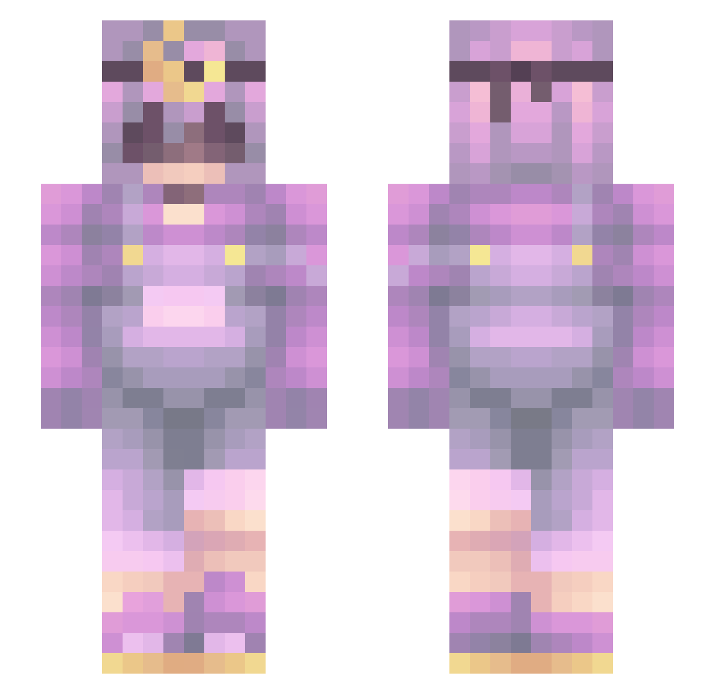 PakMan4161 Minecraft skin, front and back view