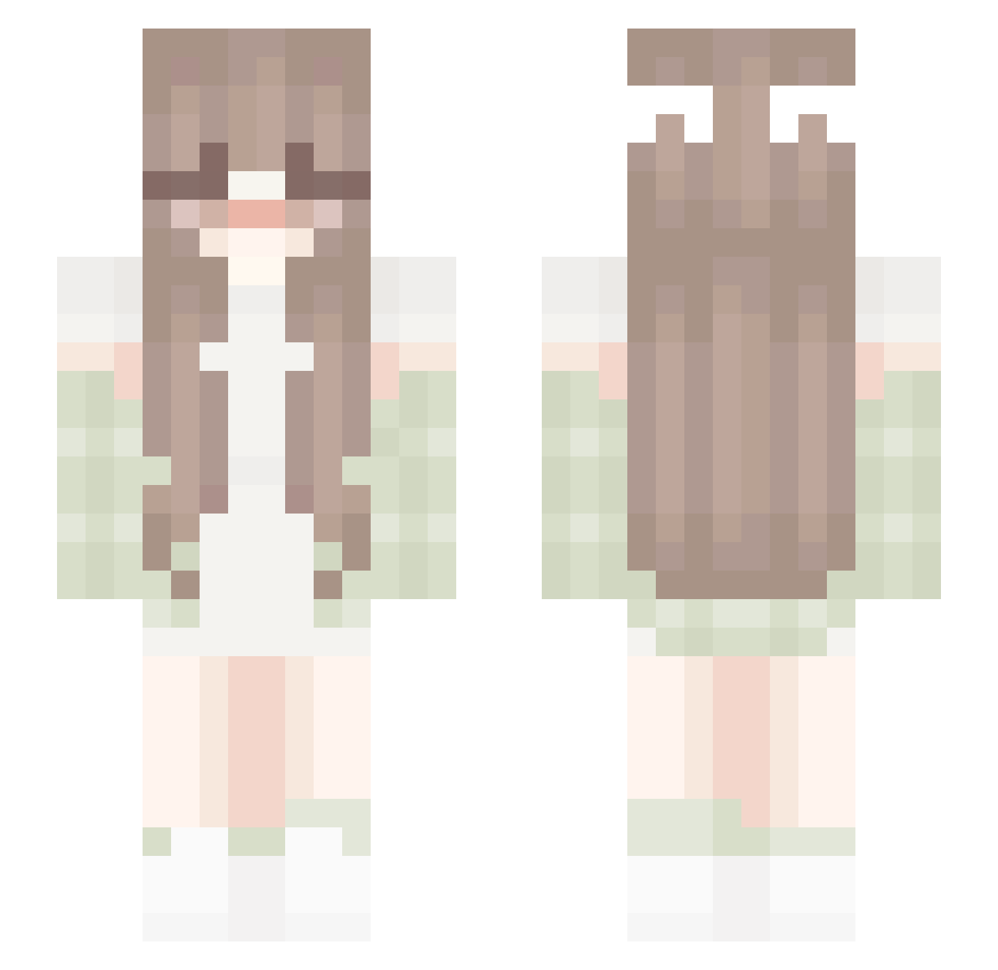 Rozelle Minecraft skin, front and back view