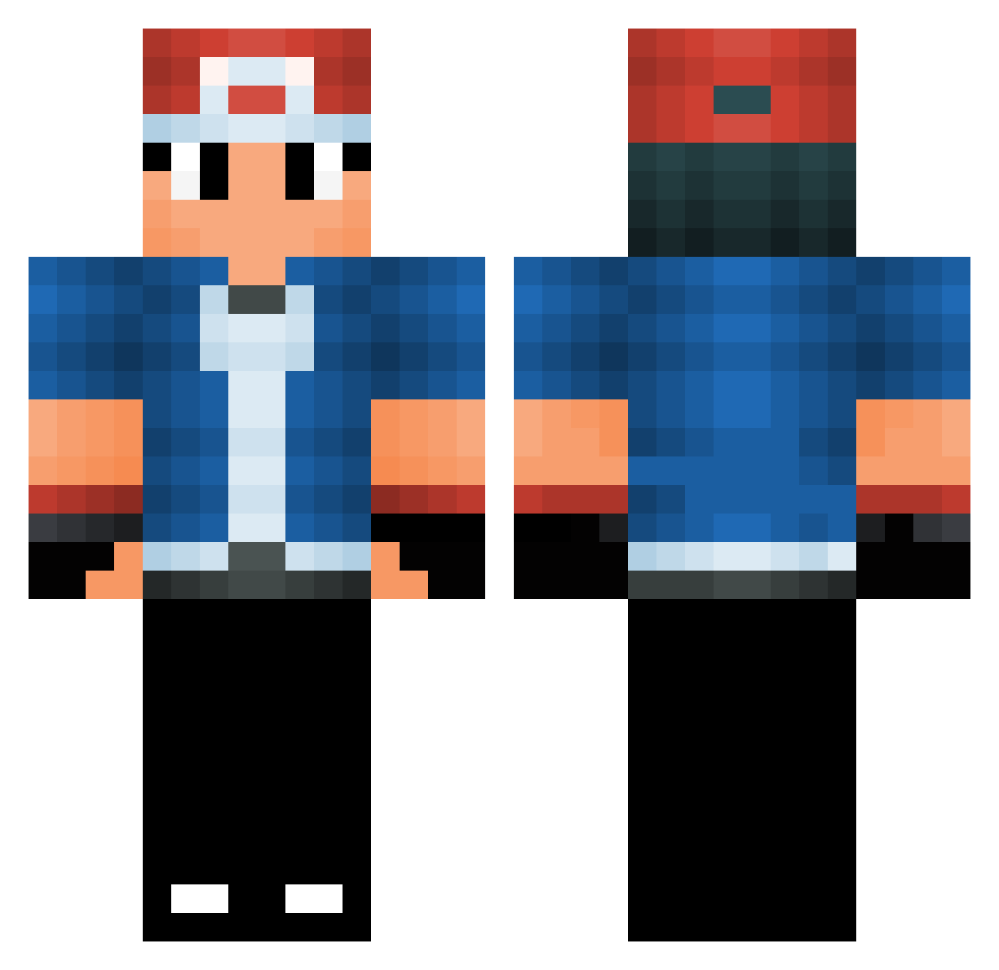 GirthMad Minecraft skin, front and back view