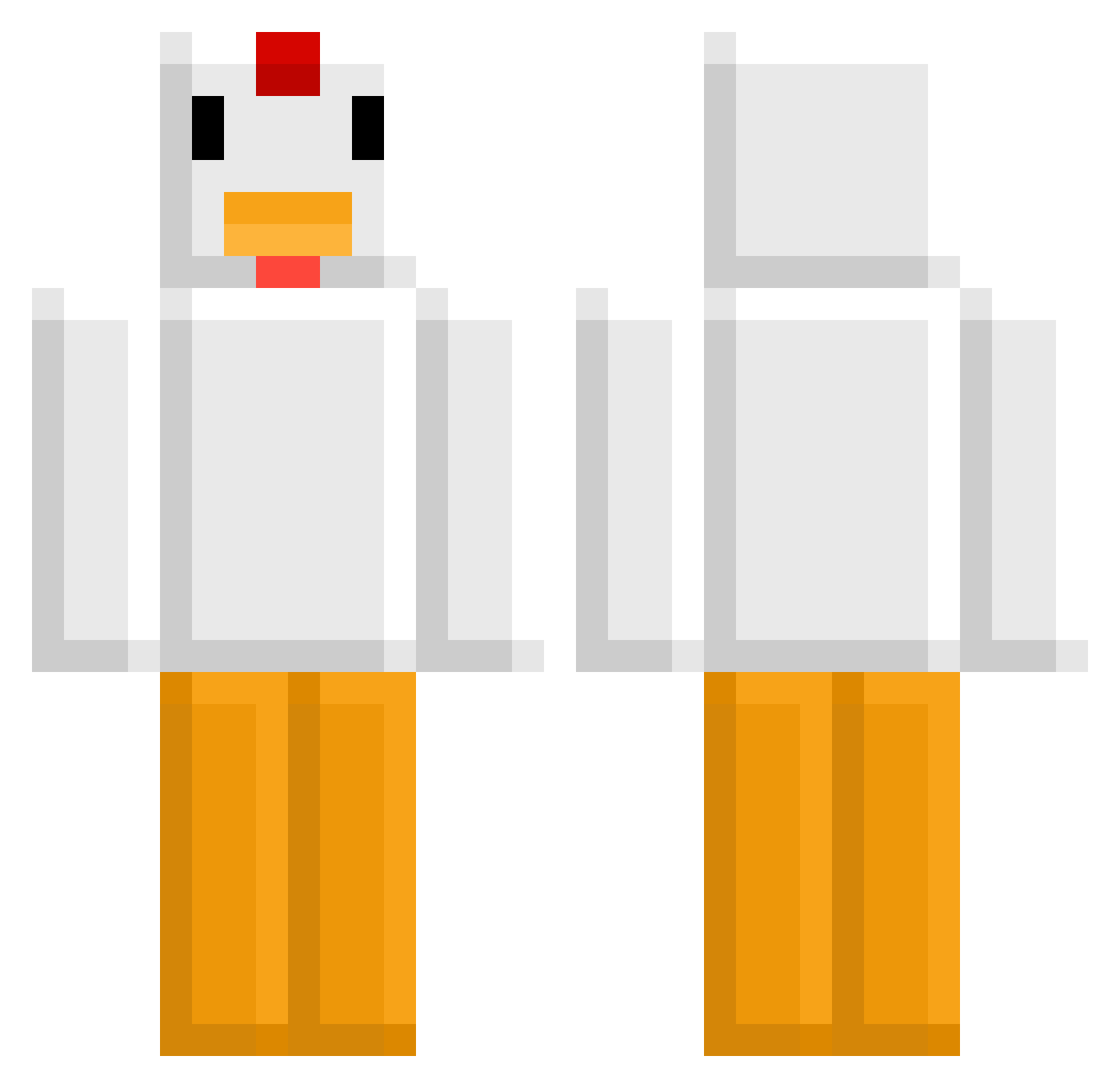 ScuffedMic Minecraft skin, front and back view