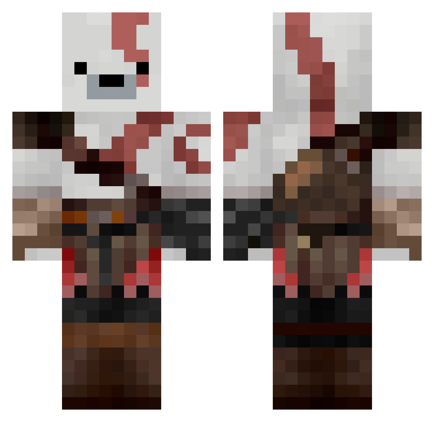 Kolbold16Blu Minecraft skin, front and back view