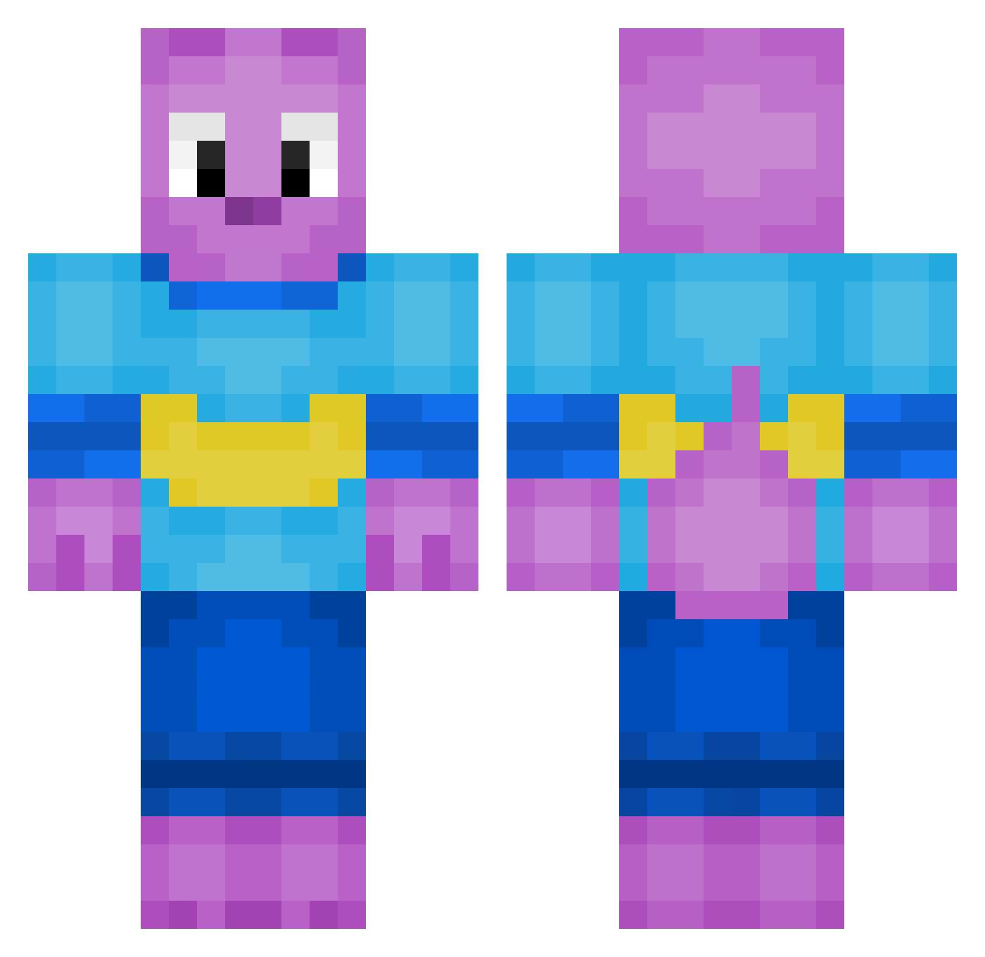 Supr3meAustin Minecraft skin, front and back view