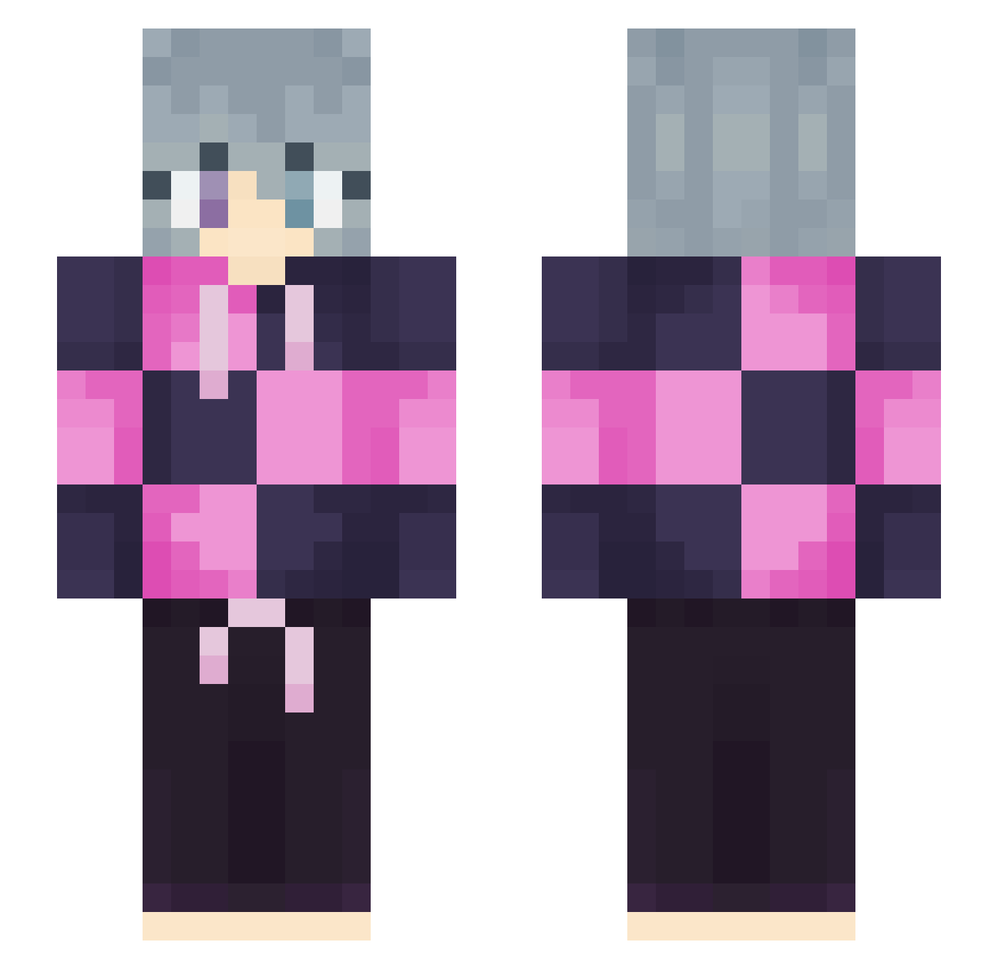 saniz_gumer Minecraft skin, front and back view