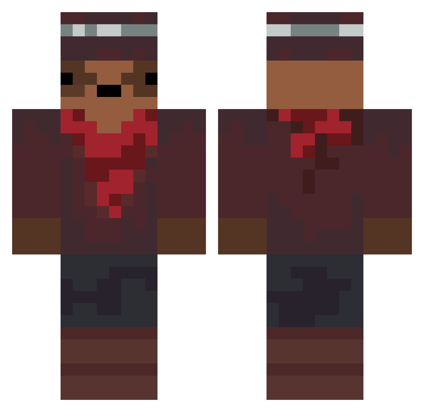Nagel41 Minecraft skin, front and back view