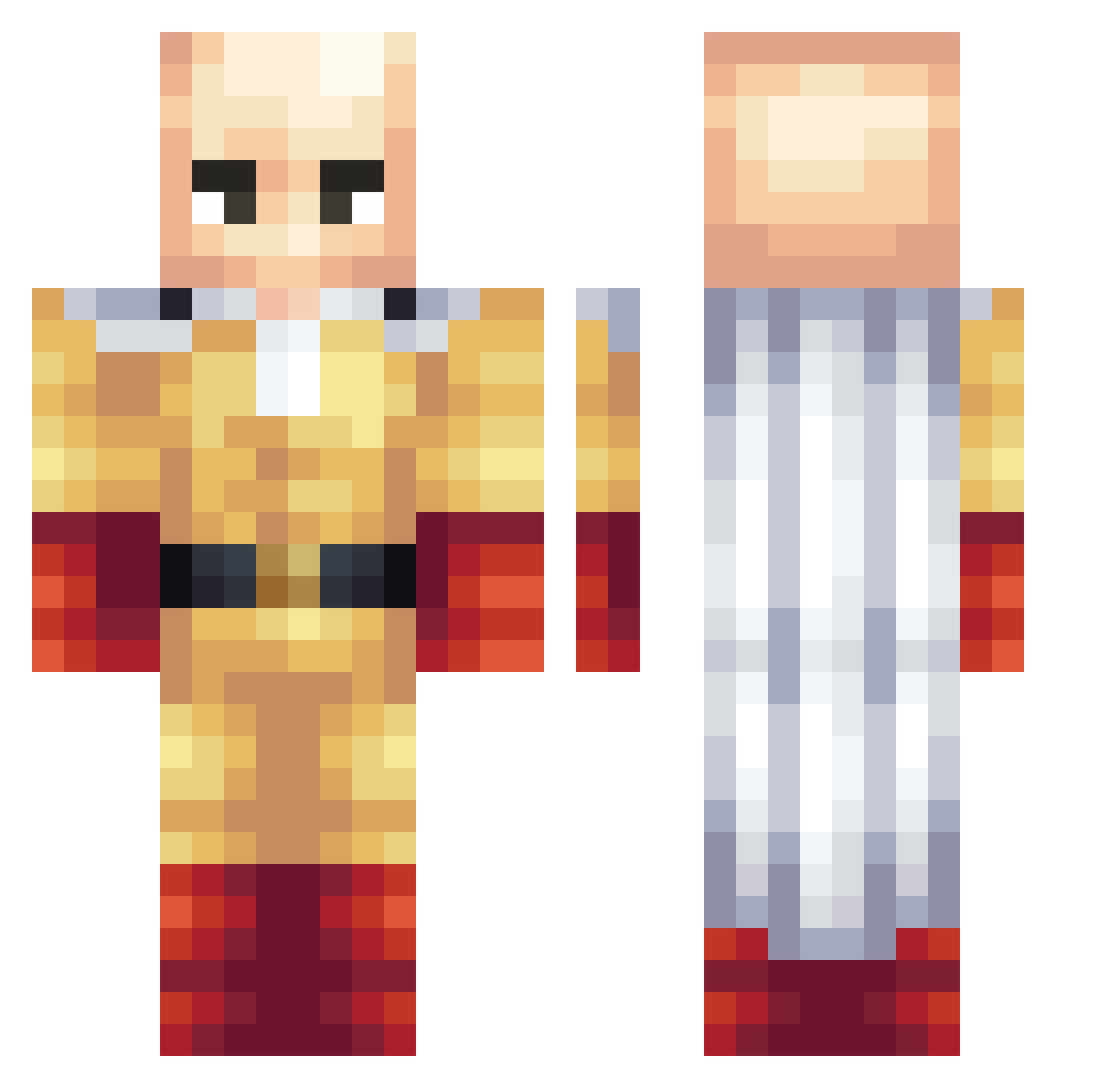 yosefthebeast1 Minecraft skin, front and back view