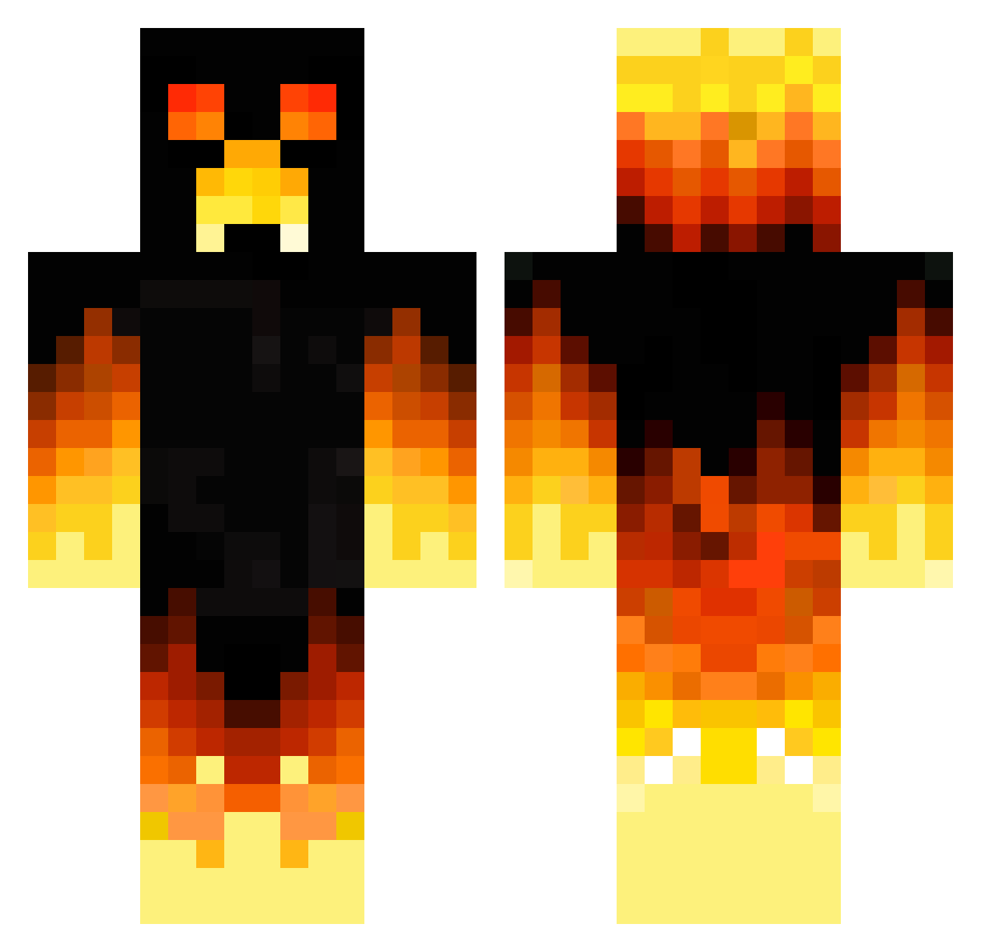 moho123 Minecraft skin, front and back view