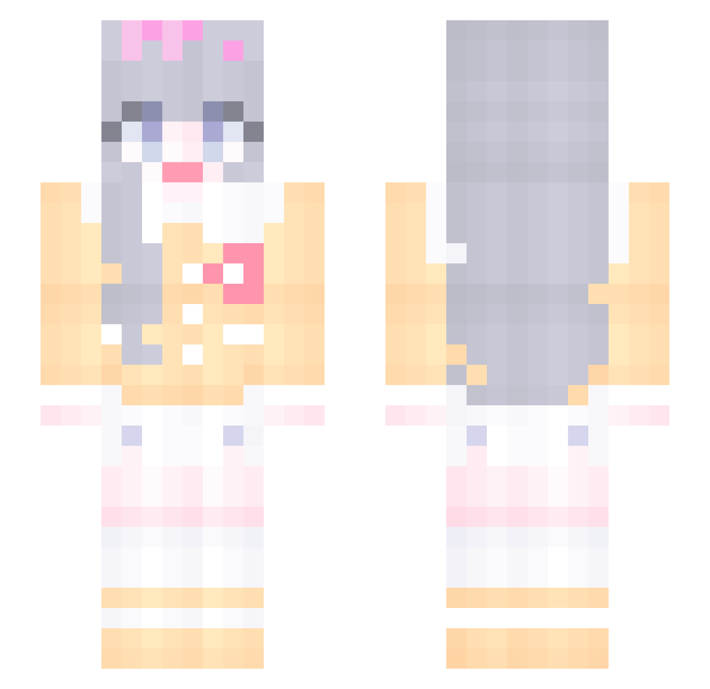zzung__ Minecraft skin, front and back view
