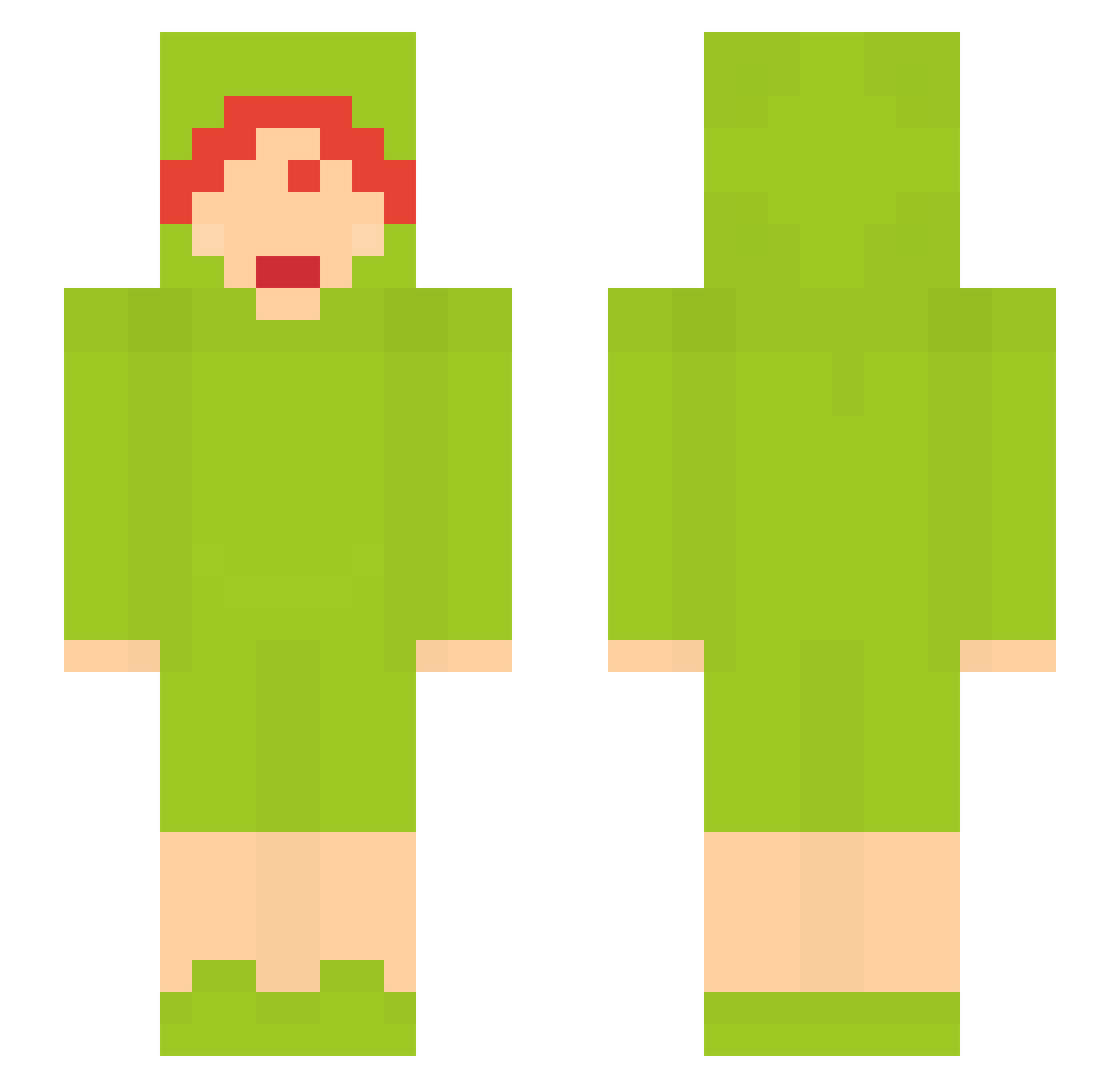 dandoneh Minecraft skin, front and back view