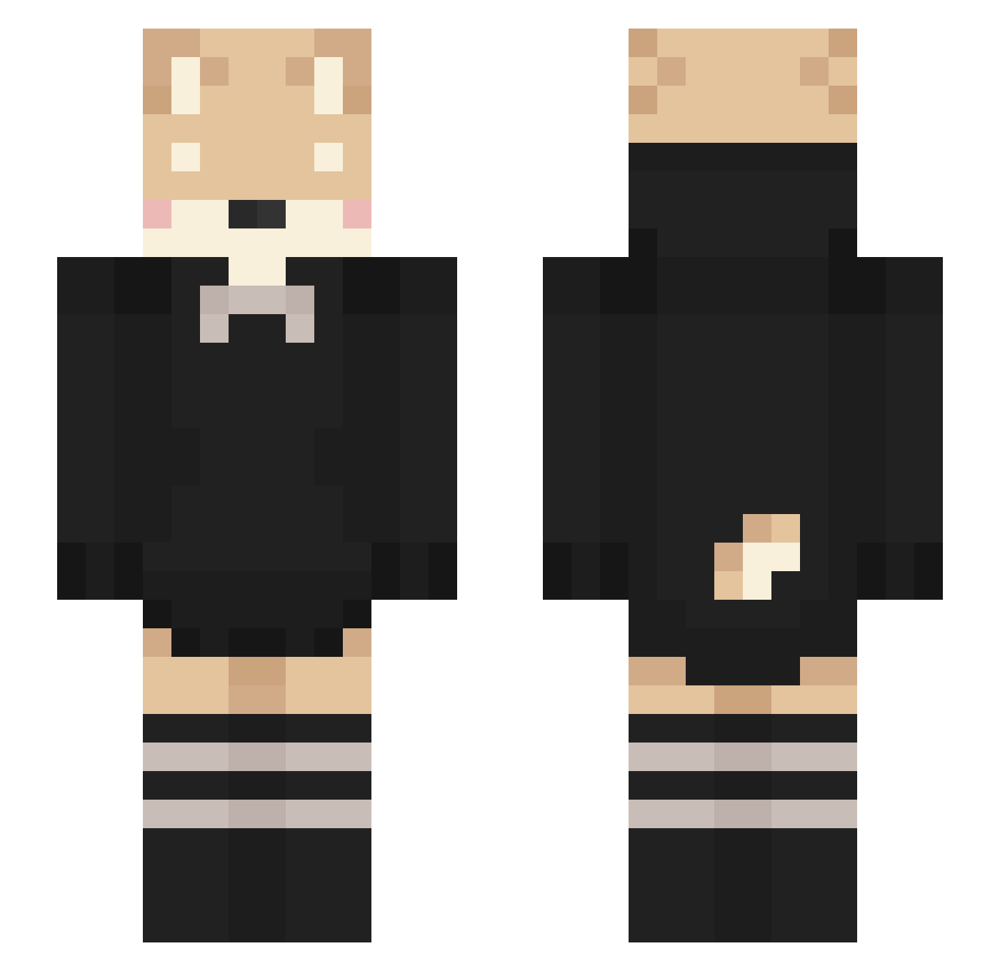 R0sebud__ Minecraft skin, front and back view