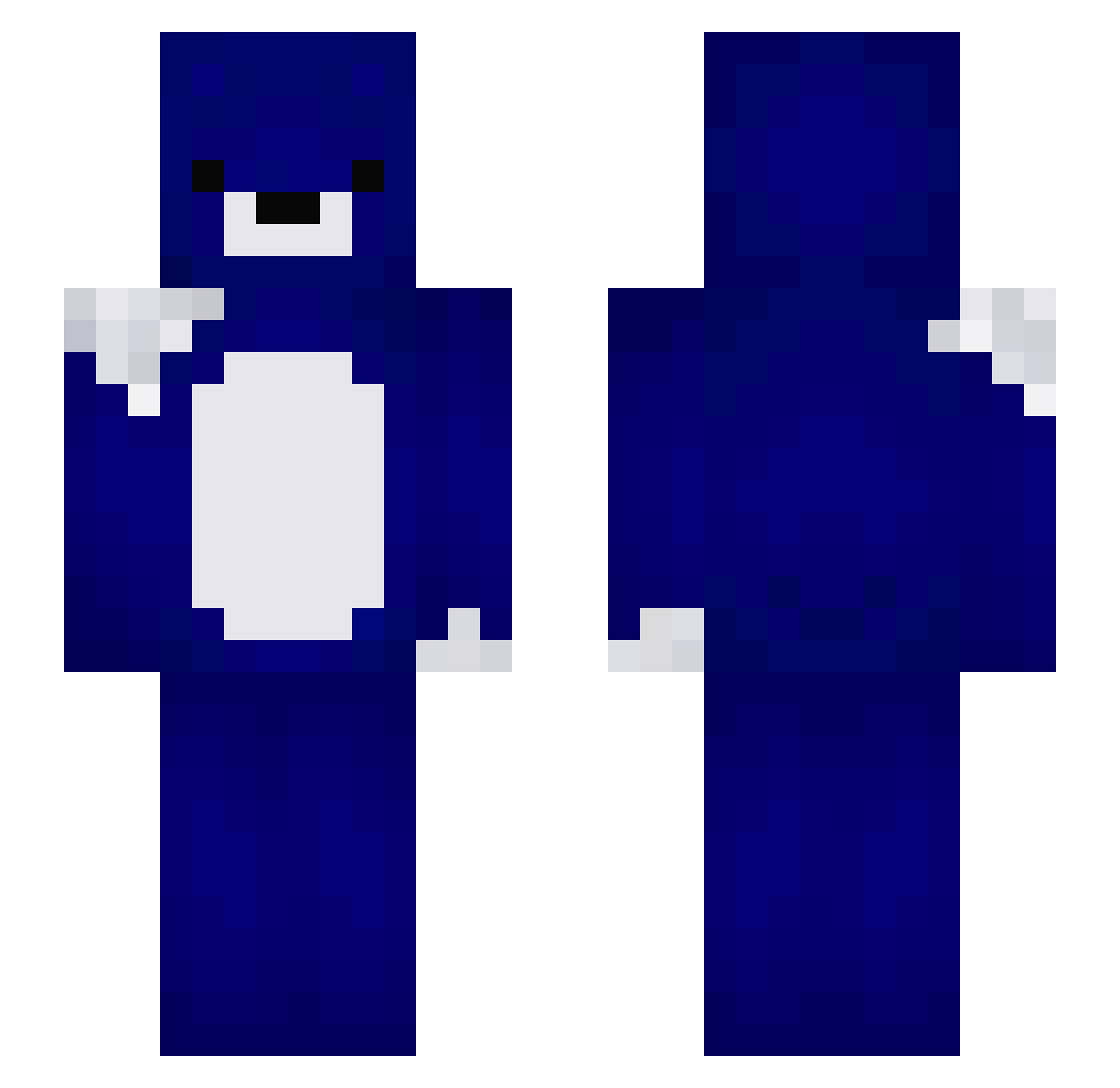 thirtyhrs Minecraft skin, front and back view