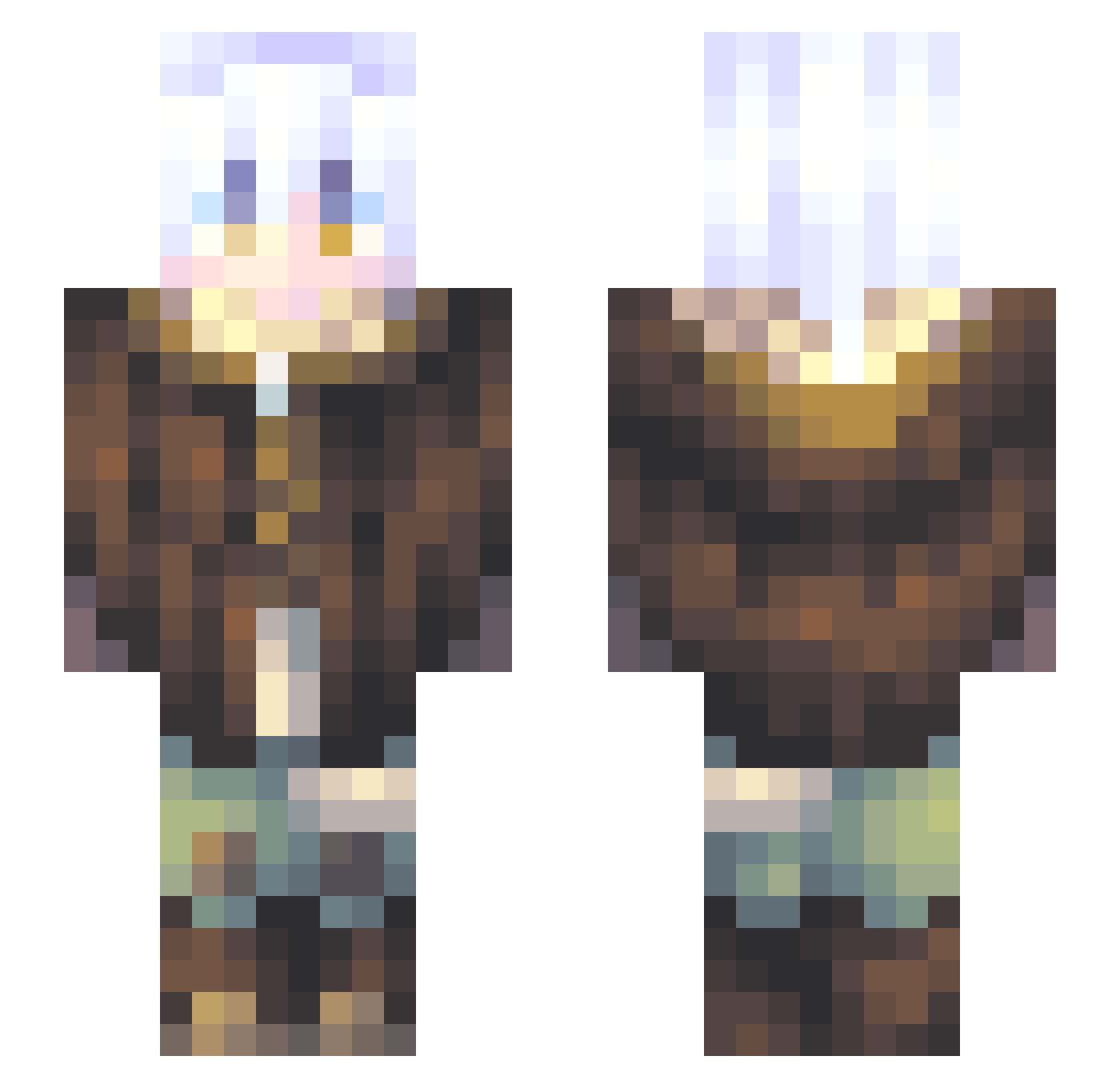 Sohdai_Soro Minecraft skin, front and back view