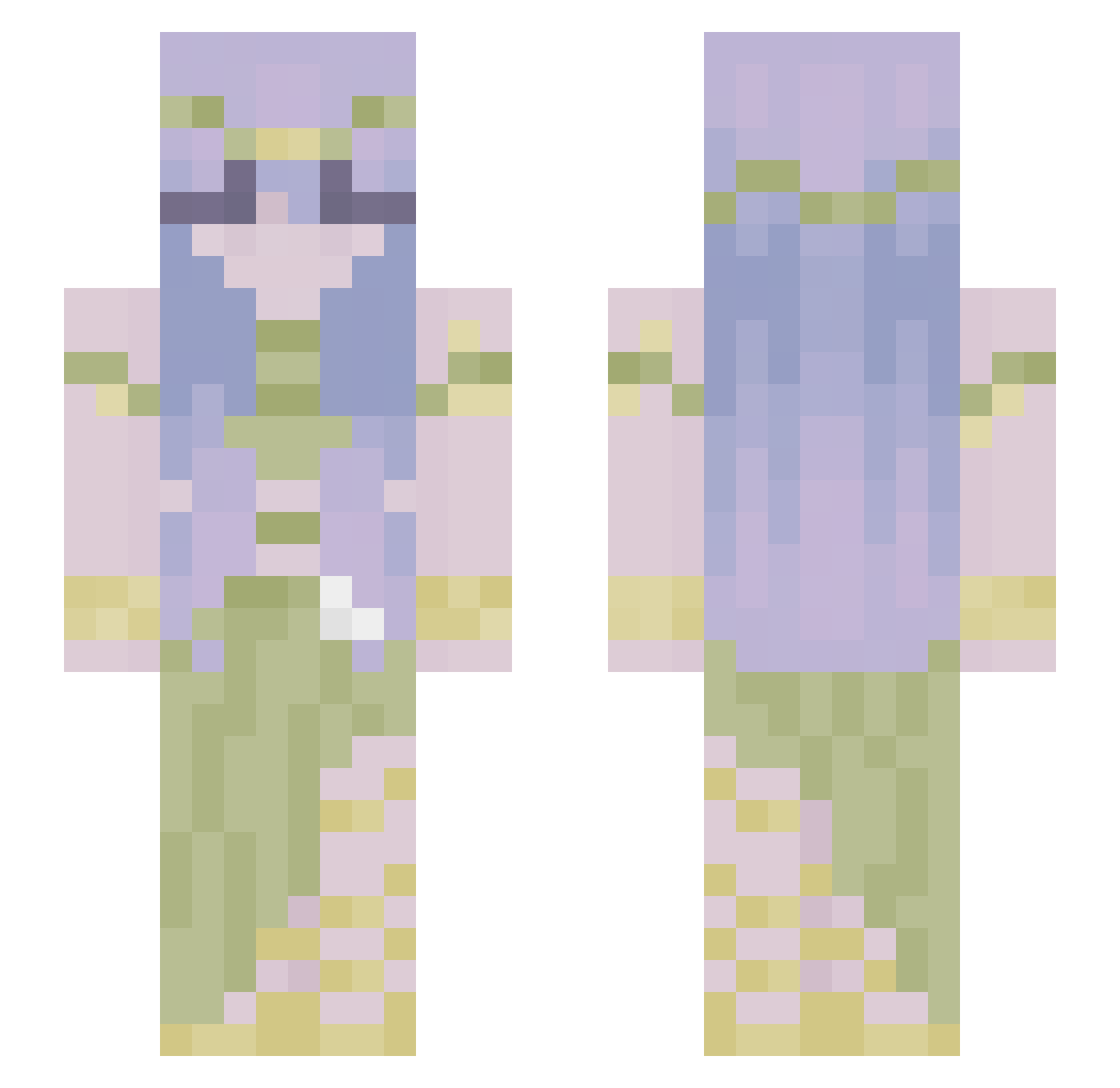 faerings Minecraft skin, front and back view