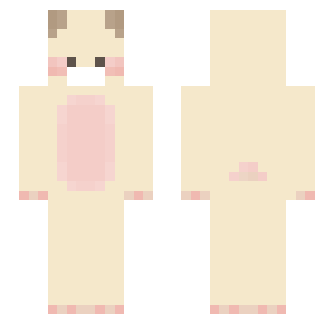 hyo6565 Minecraft skin, front and back view