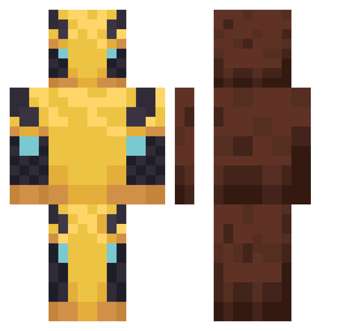 ghoasr Minecraft skin, front and back view