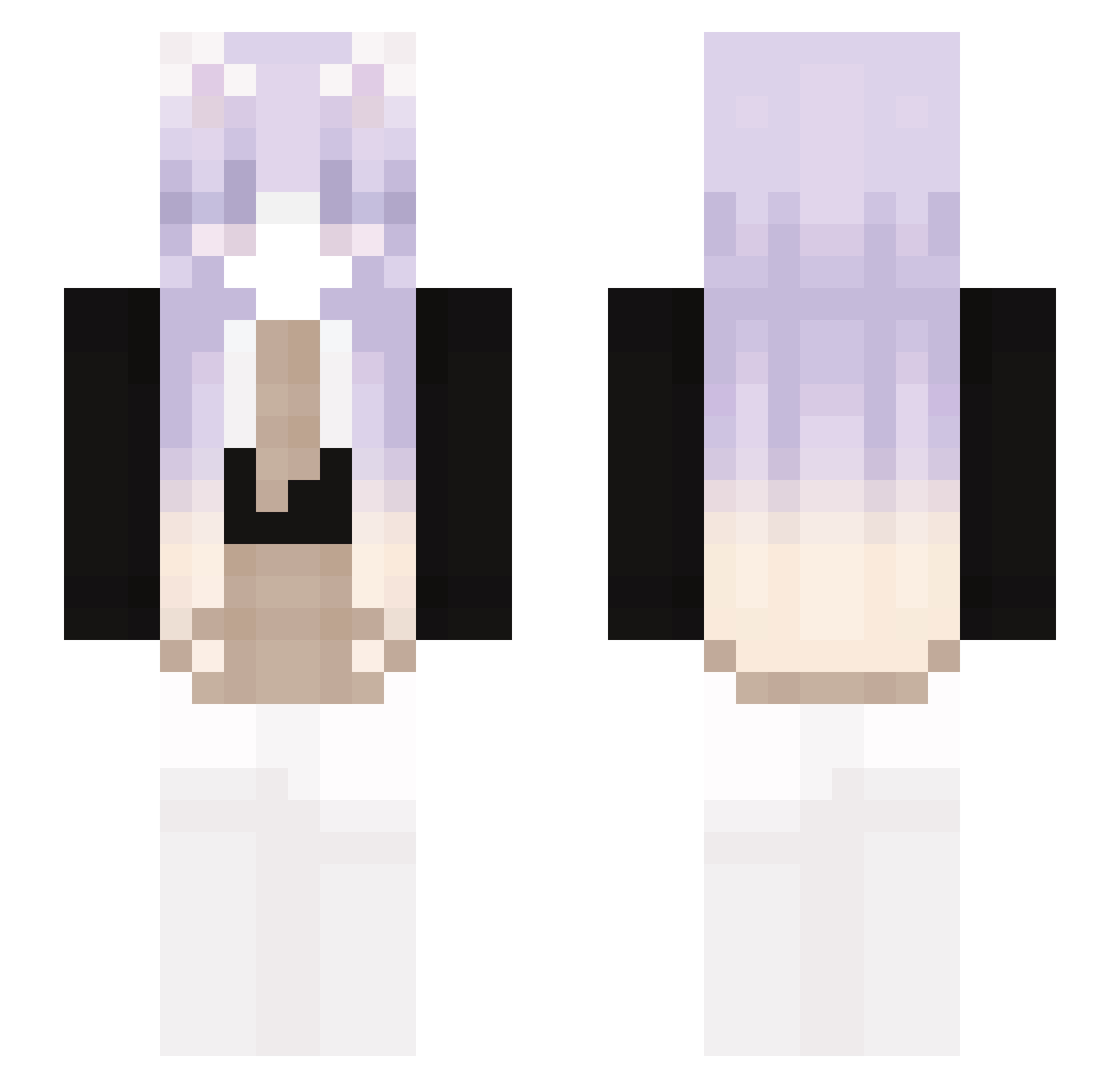 Roxanie17 Minecraft skin, front and back view