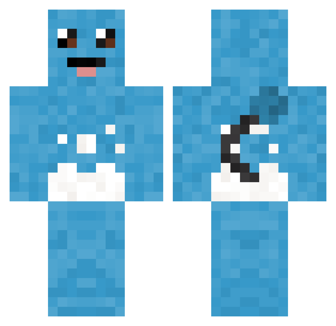 yureumdal Minecraft skin, front and back view