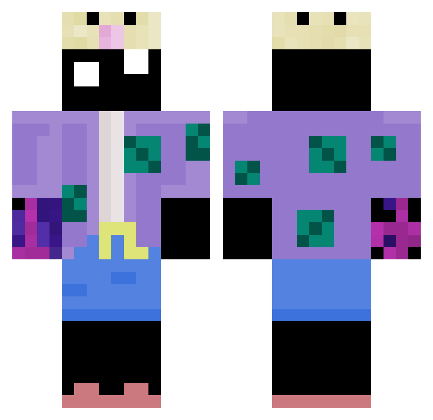 YoY0115 Minecraft skin, front and back view
