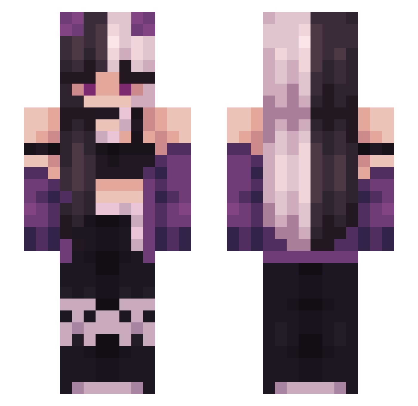 xippersarecool Minecraft skin, front and back view