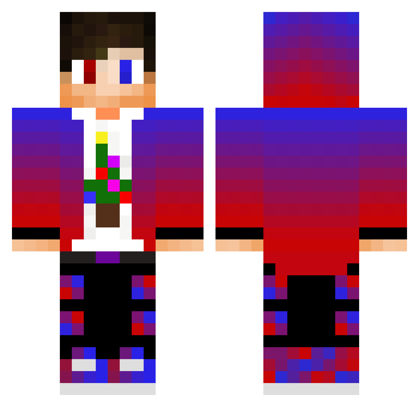 Ix_Demon_IxML Minecraft skin, front and back view