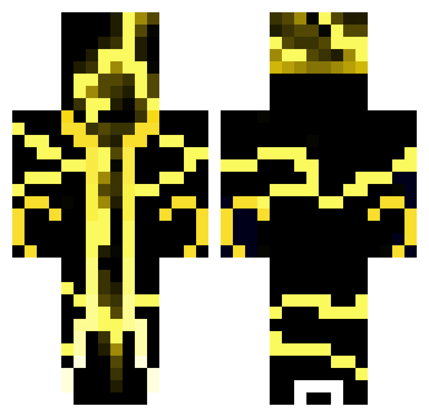 Trable306 Minecraft skin, front and back view
