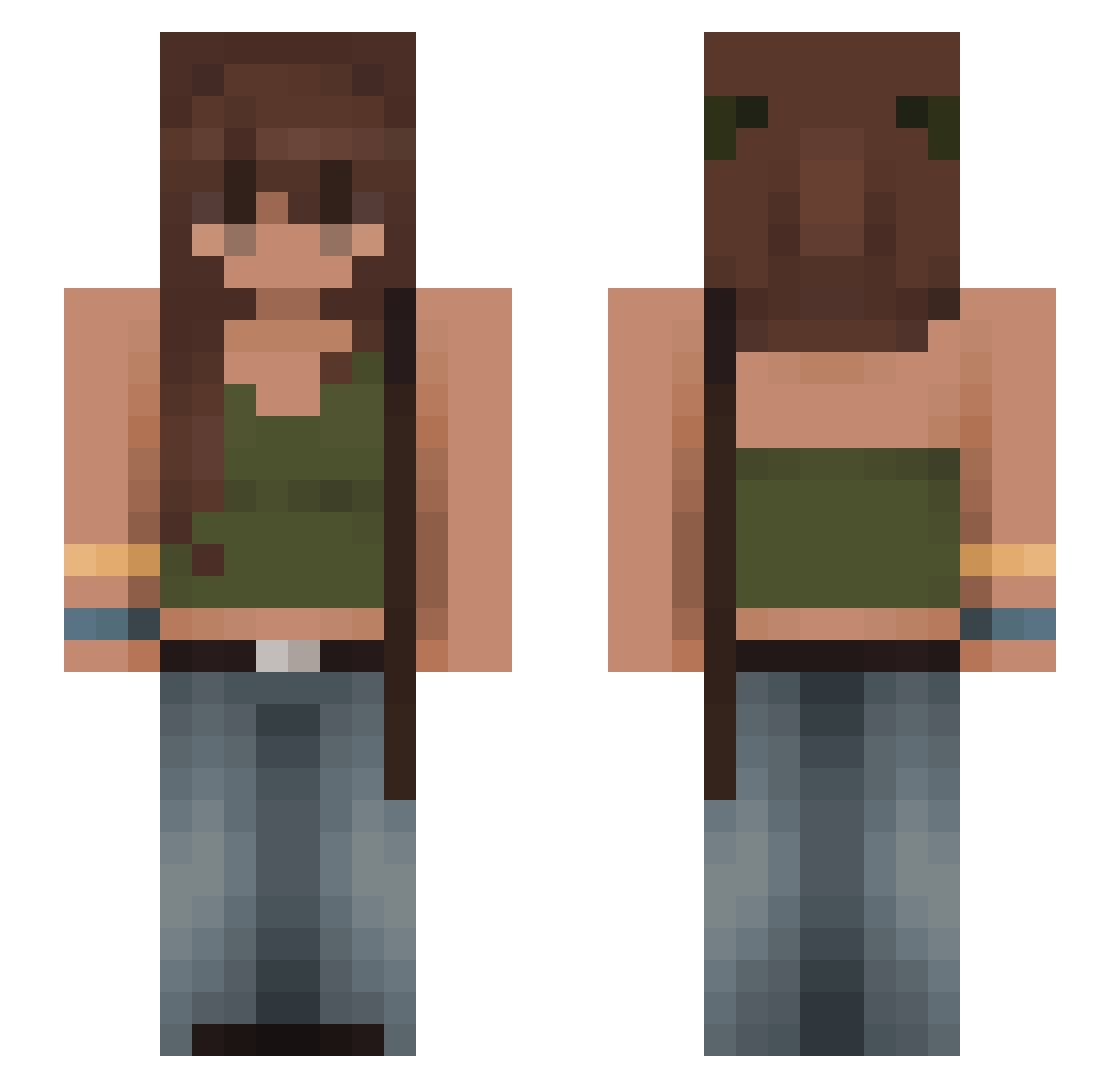 waffleohtruffle Minecraft skin, front and back view