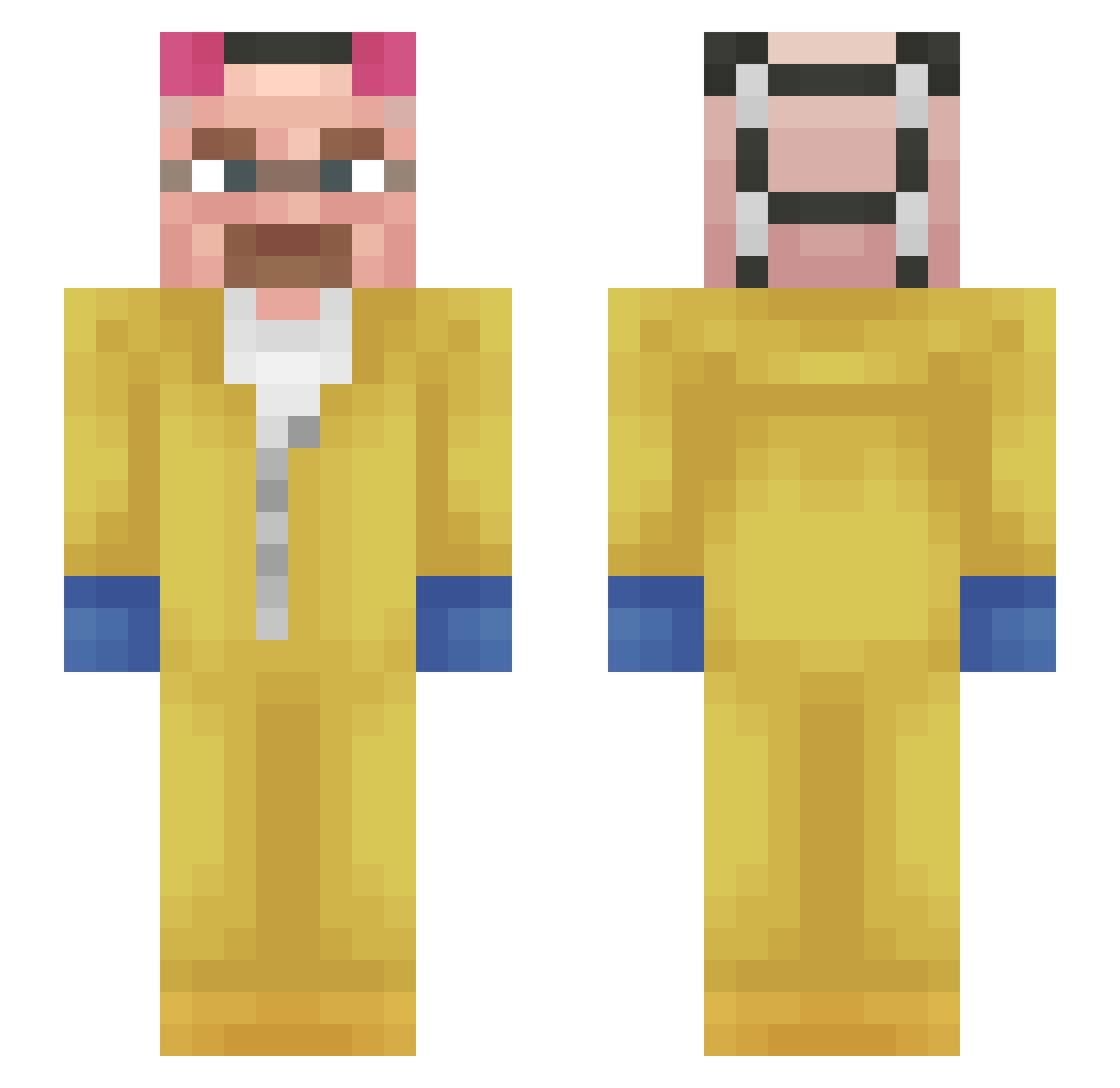 sunflorist Minecraft skin, front and back view