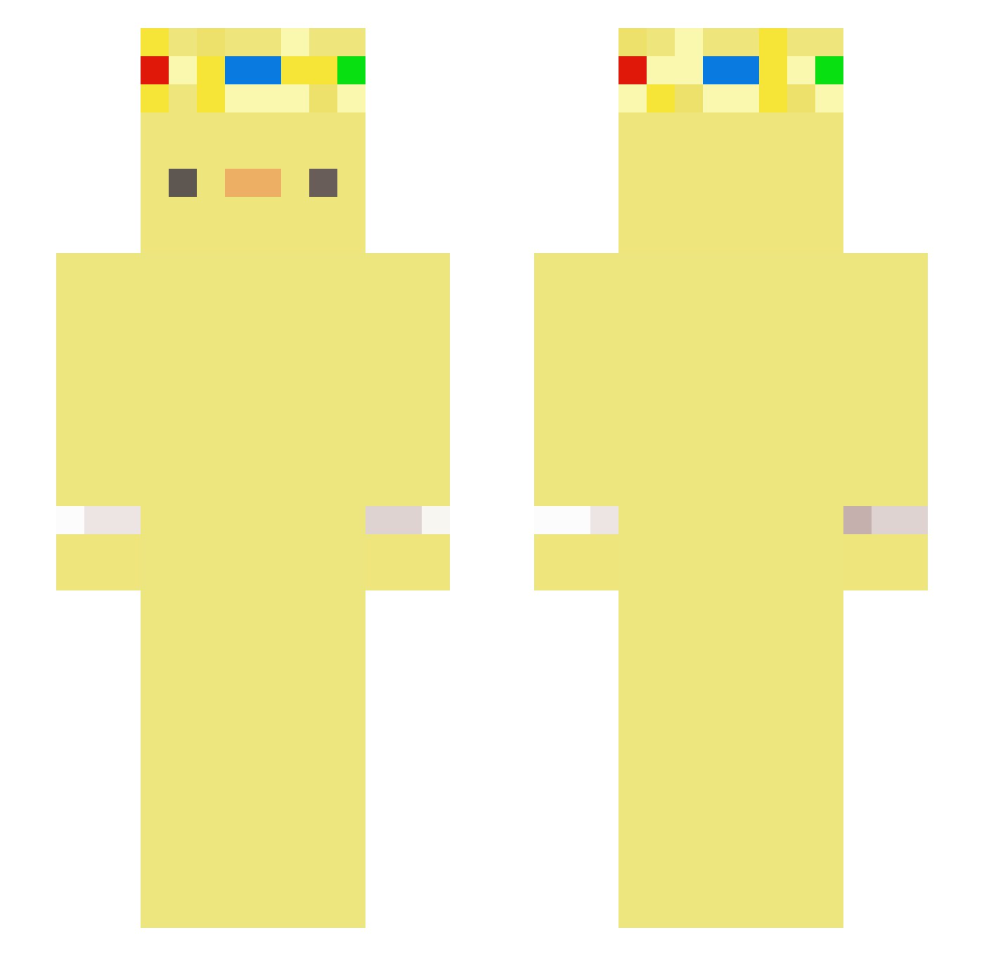 SlimyTurtles1 Minecraft skin, front and back view