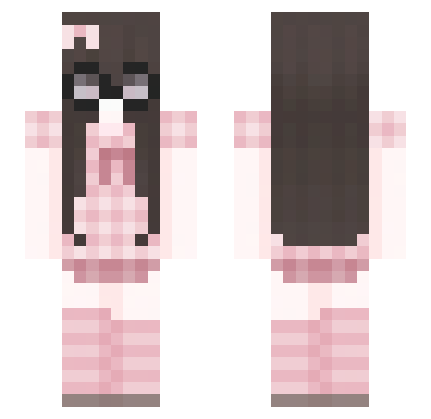 mommyxim Minecraft skin, front and back view