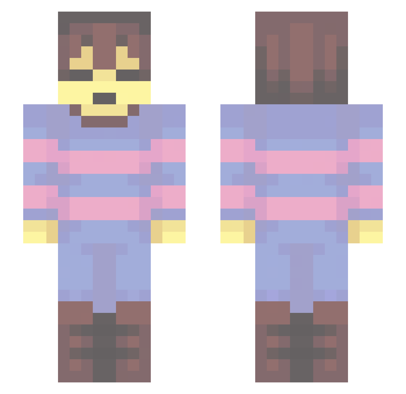 IroncookieHH Minecraft skin, front and back view