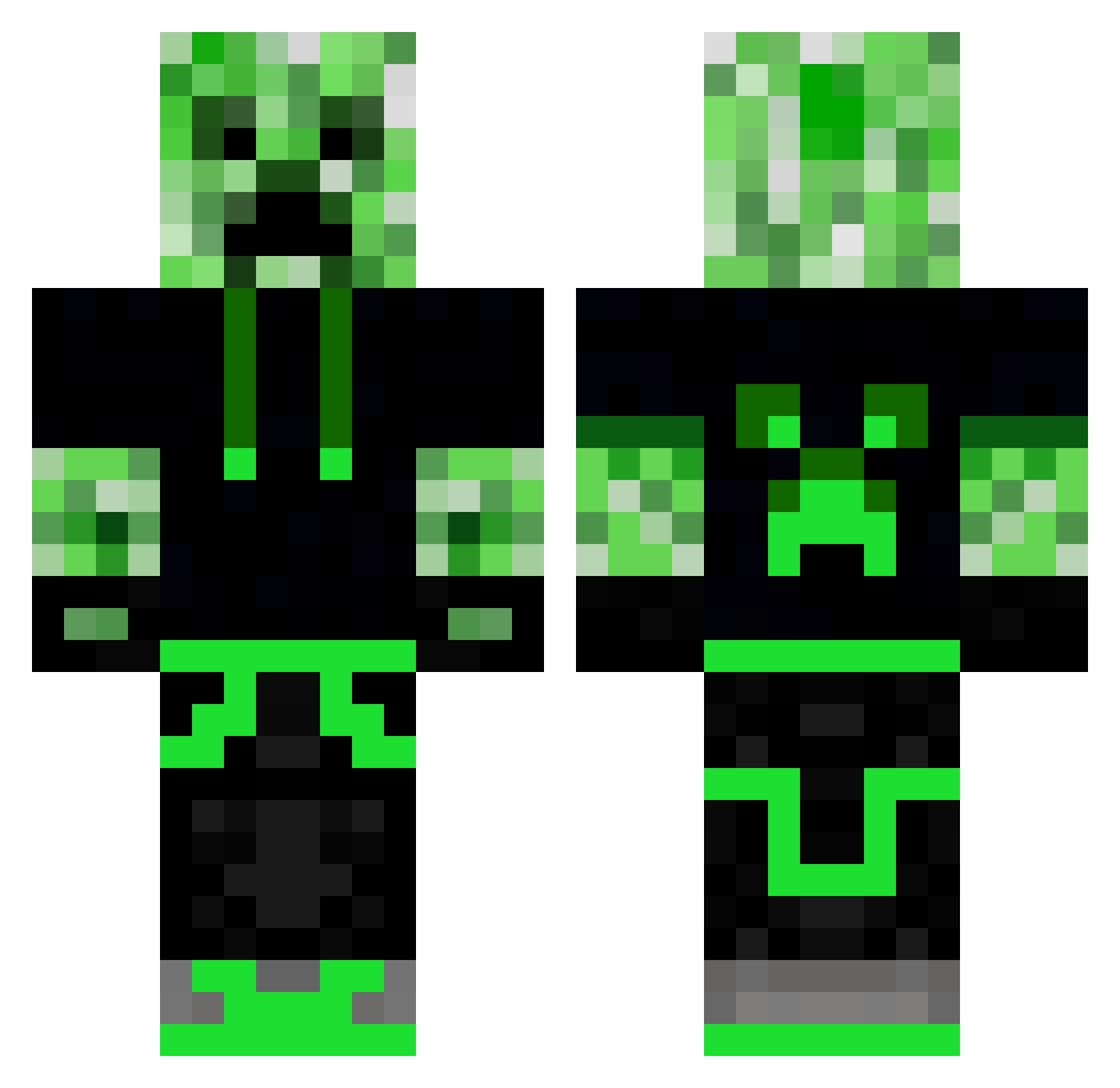 boma Minecraft skin, front and back view