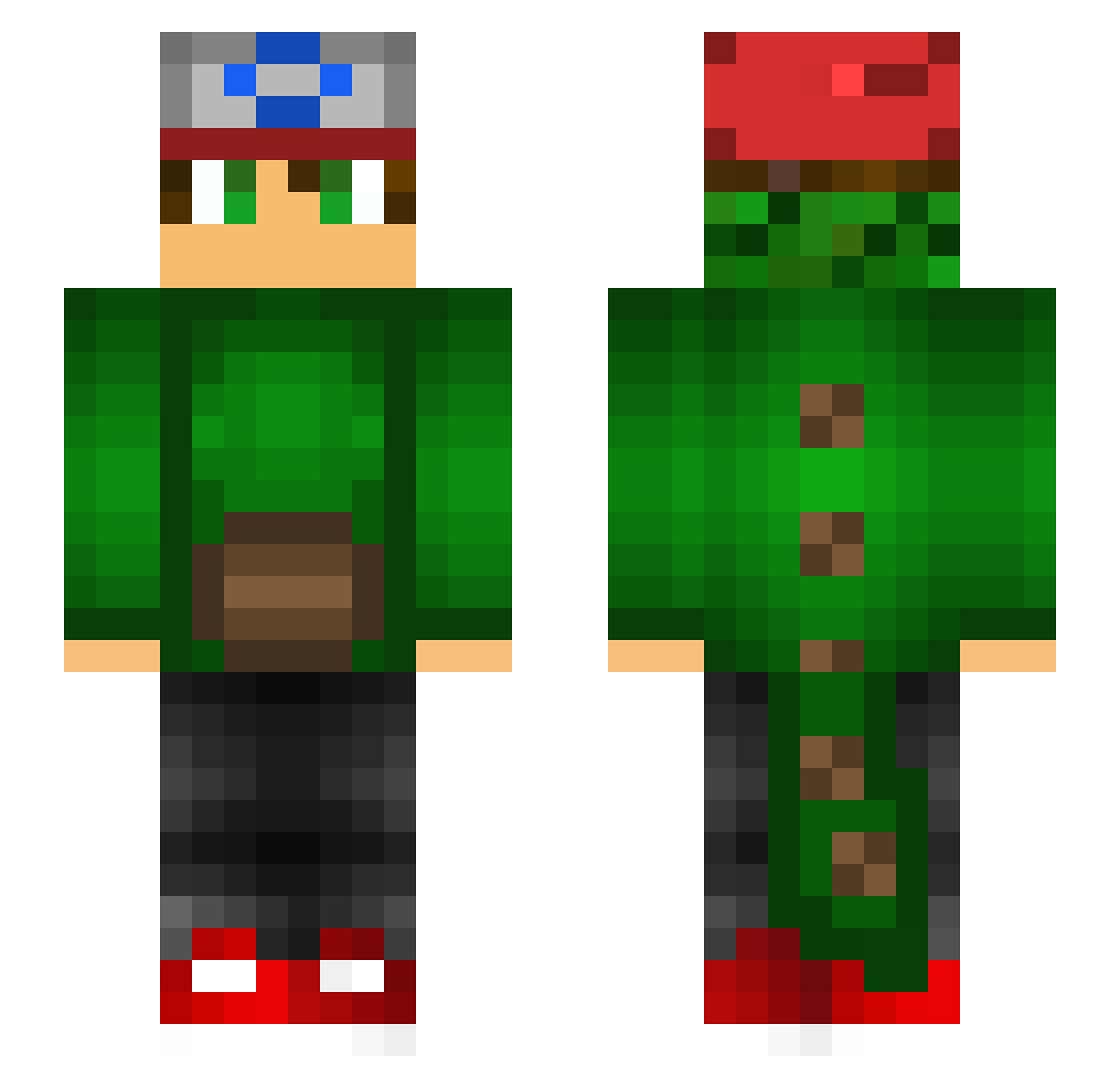 Sayz83 Minecraft skin, front and back view