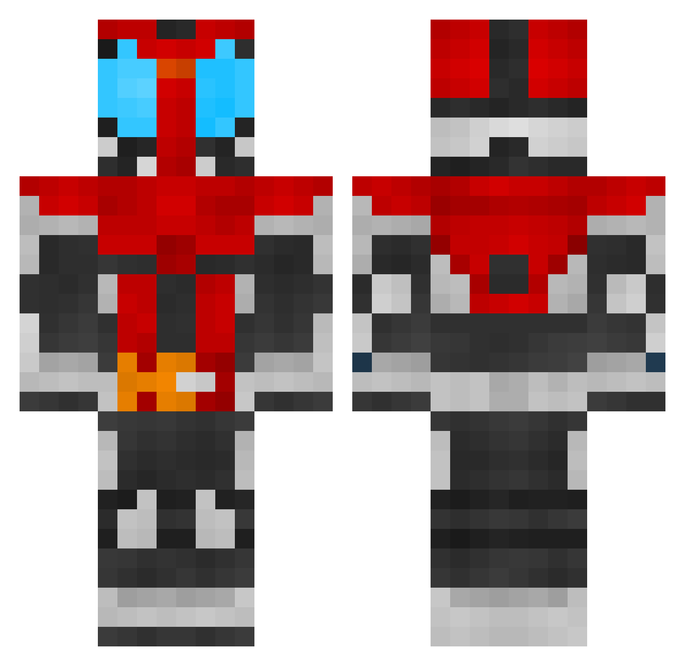 AllanZhang Minecraft skin, front and back view