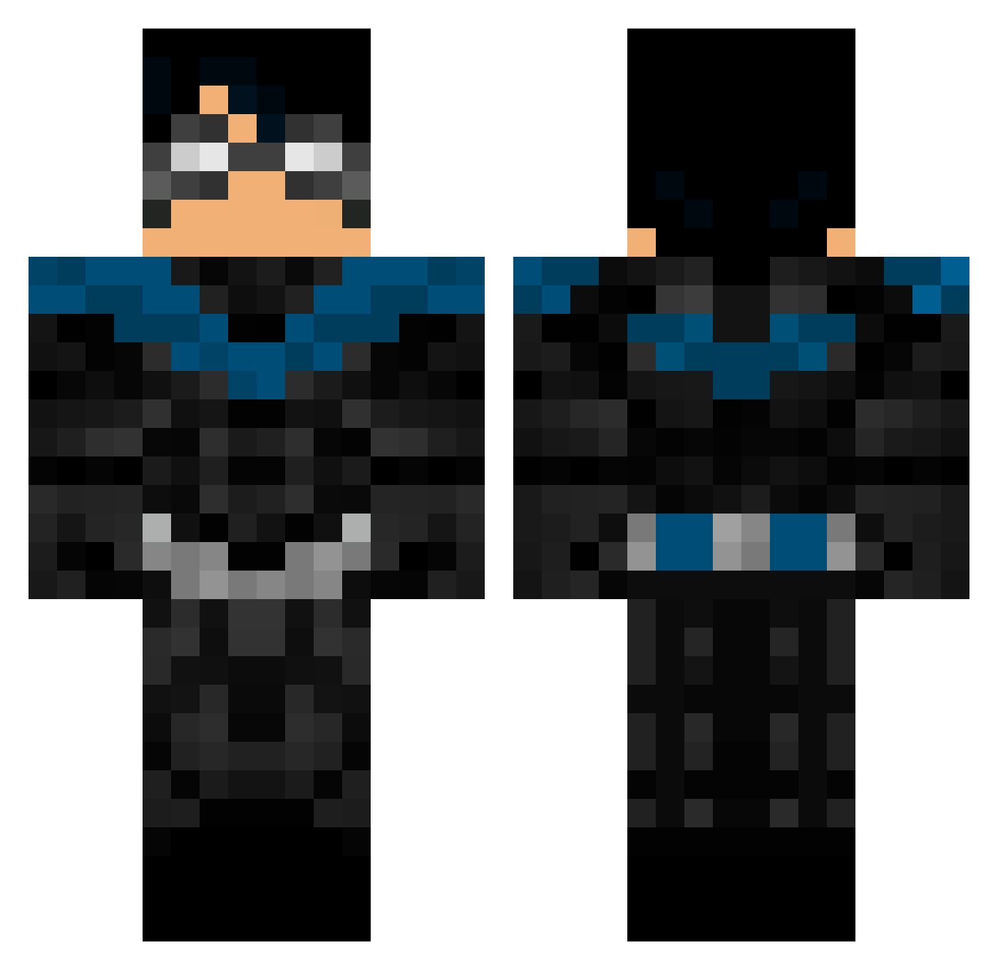 TTVSurge82 Minecraft skin, front and back view