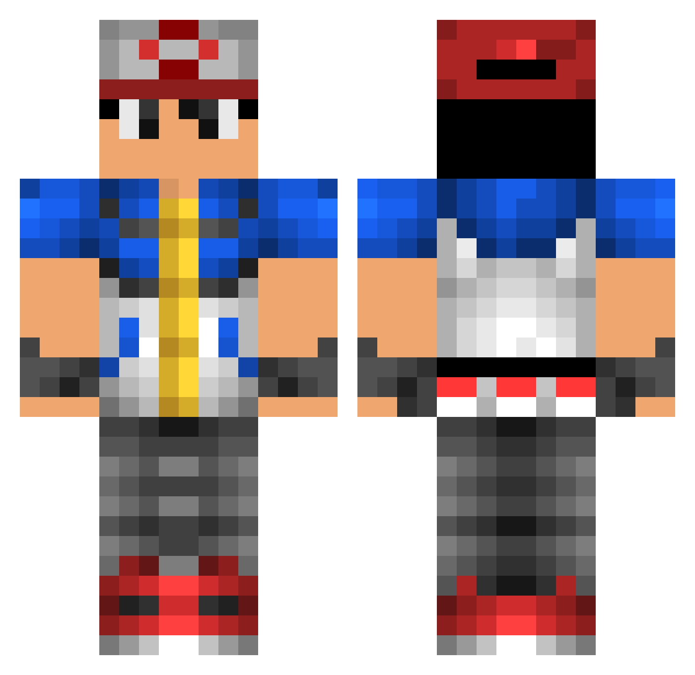 _T4nny Minecraft skin, front and back view