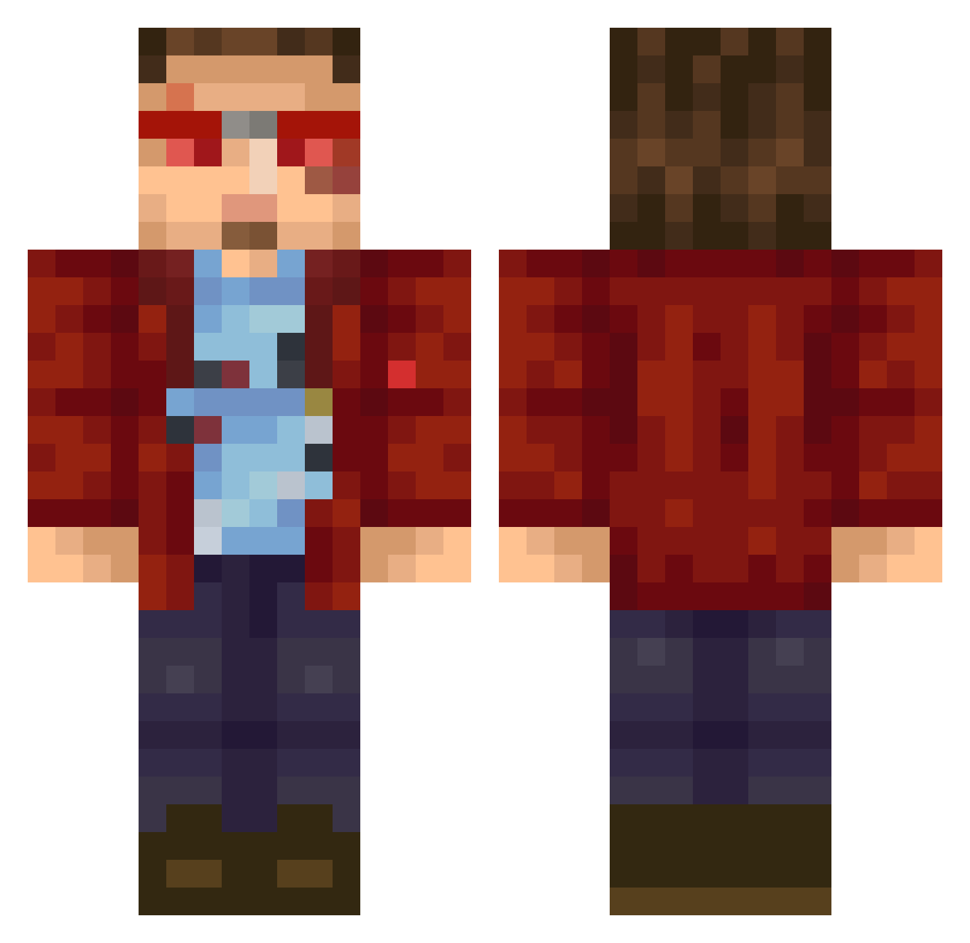 Rary_ Minecraft skin, front and back view