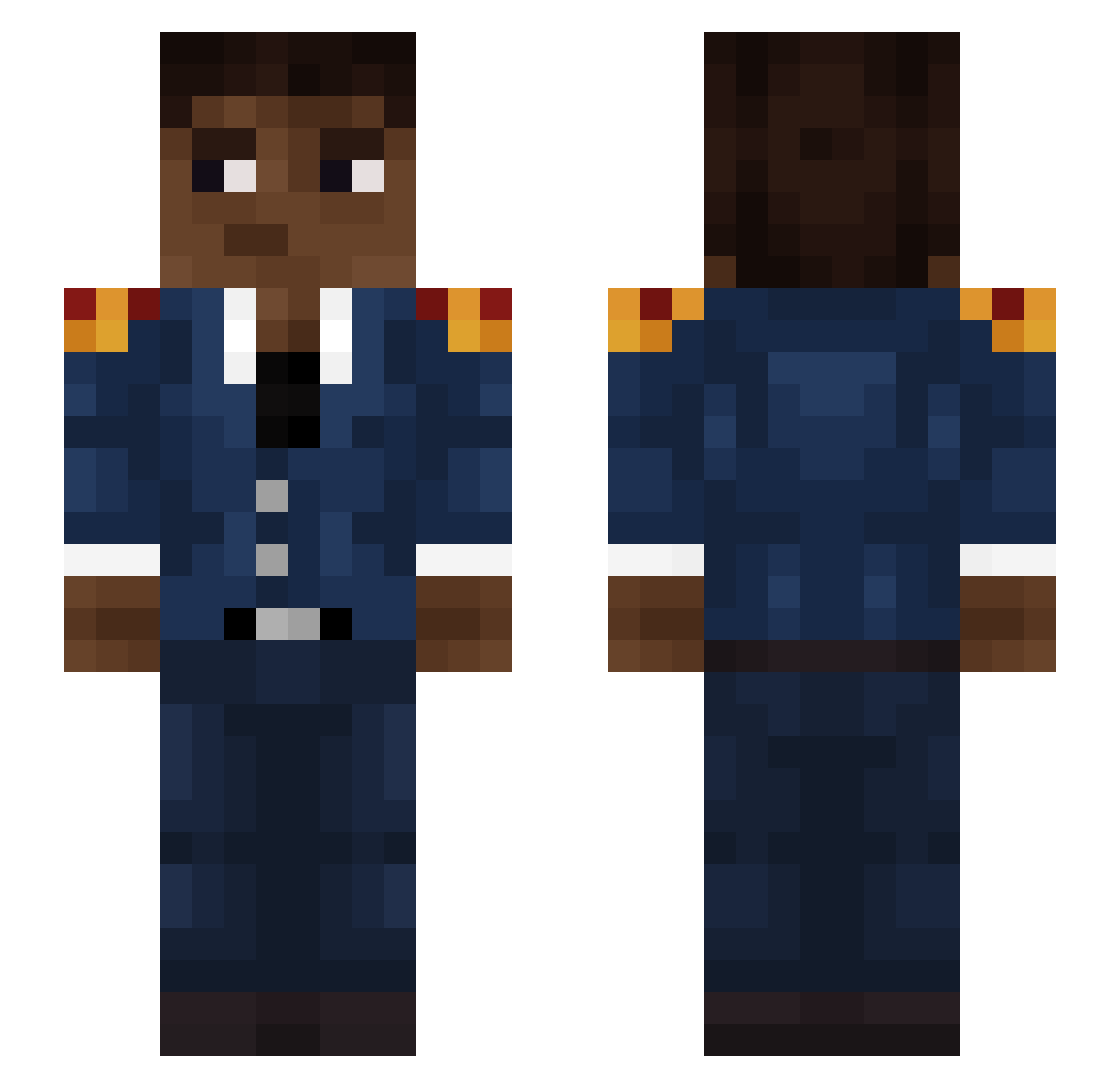 Danottelo Minecraft skin, front and back view