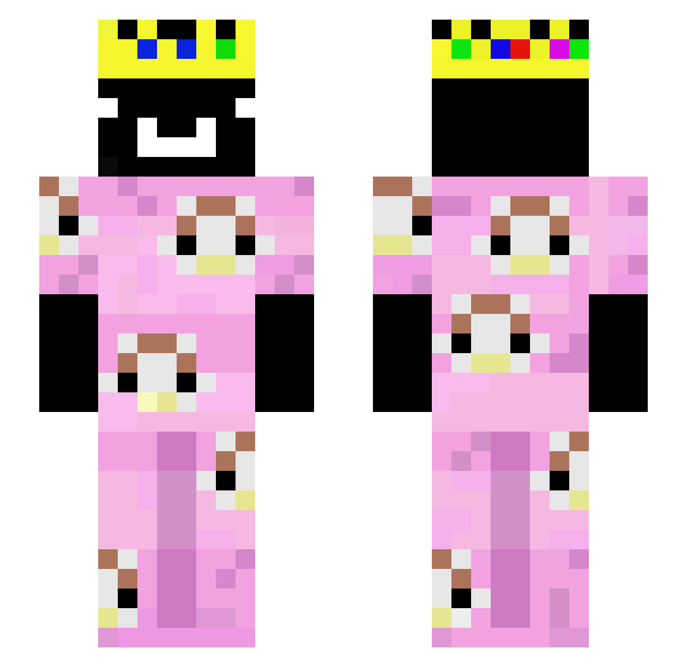 EymenqLY Minecraft skin, front and back view