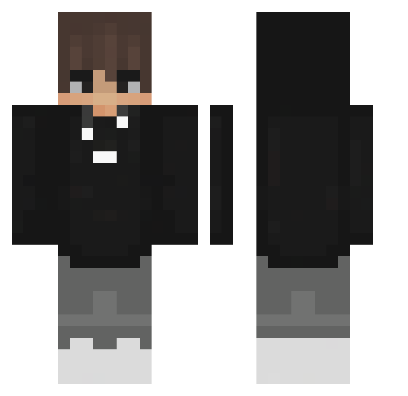 Glicht231 Minecraft skin, front and back view