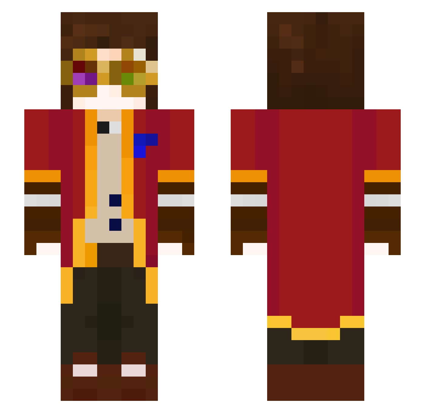 _CD7_ Minecraft skin, front and back view