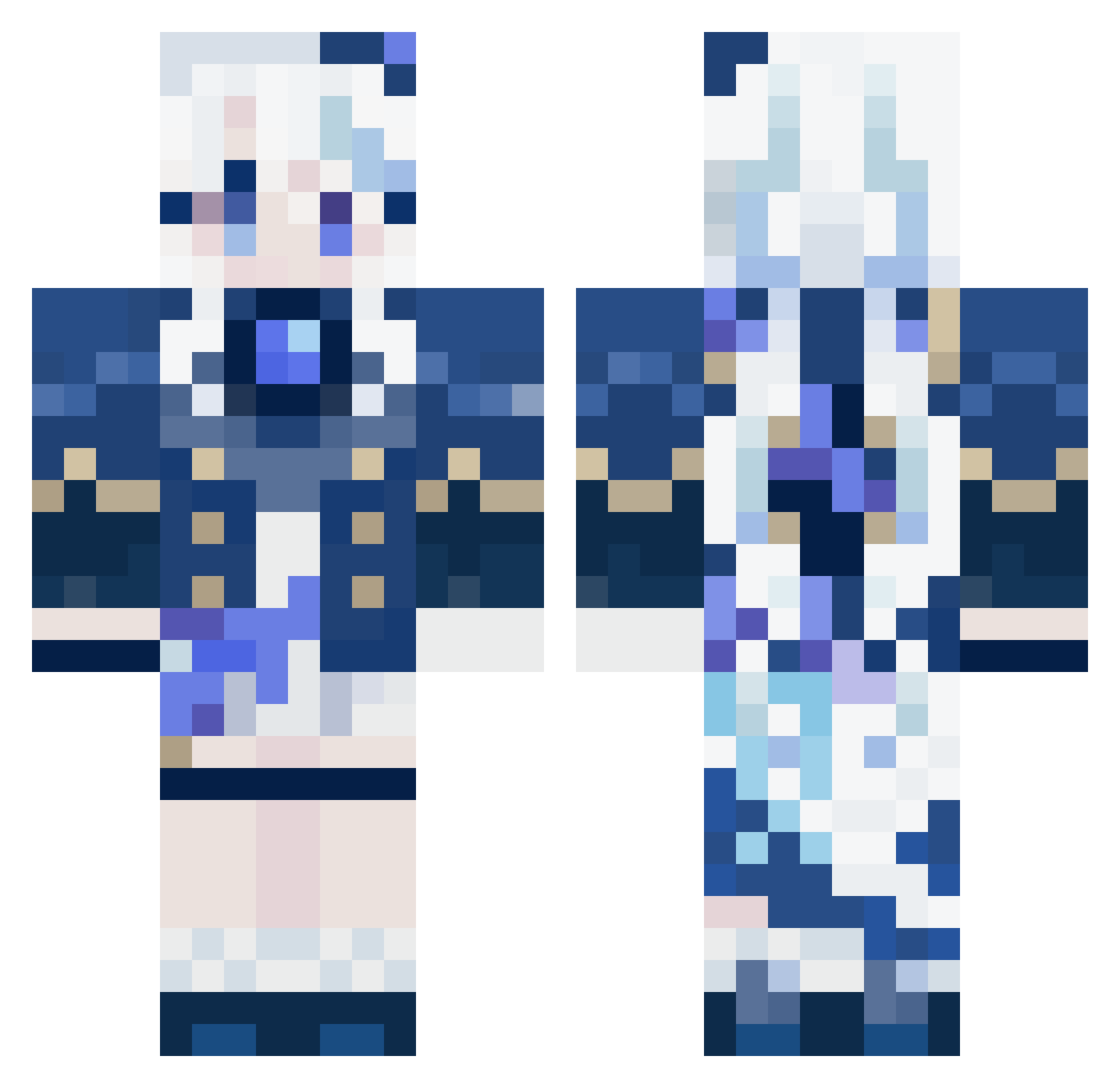 Mrnico2854 Minecraft skin, front and back view