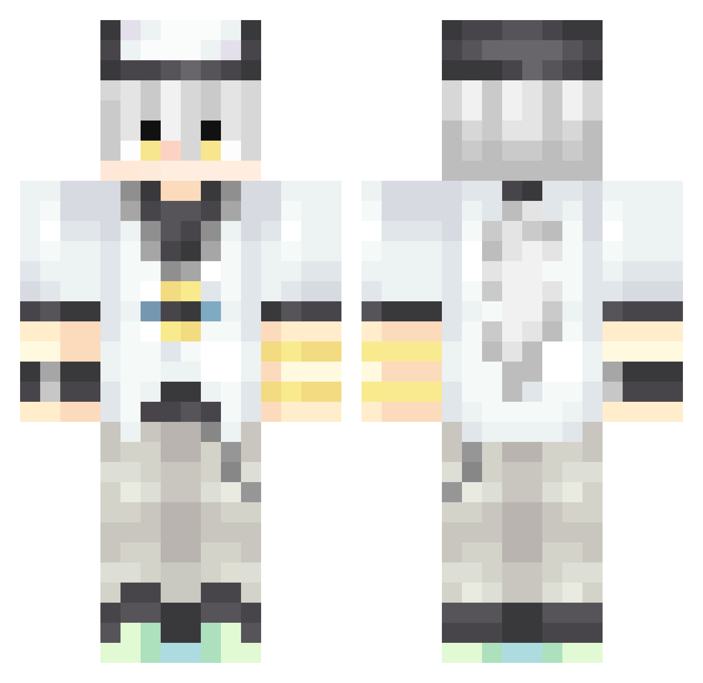 OryZzoonn Minecraft skin, front and back view
