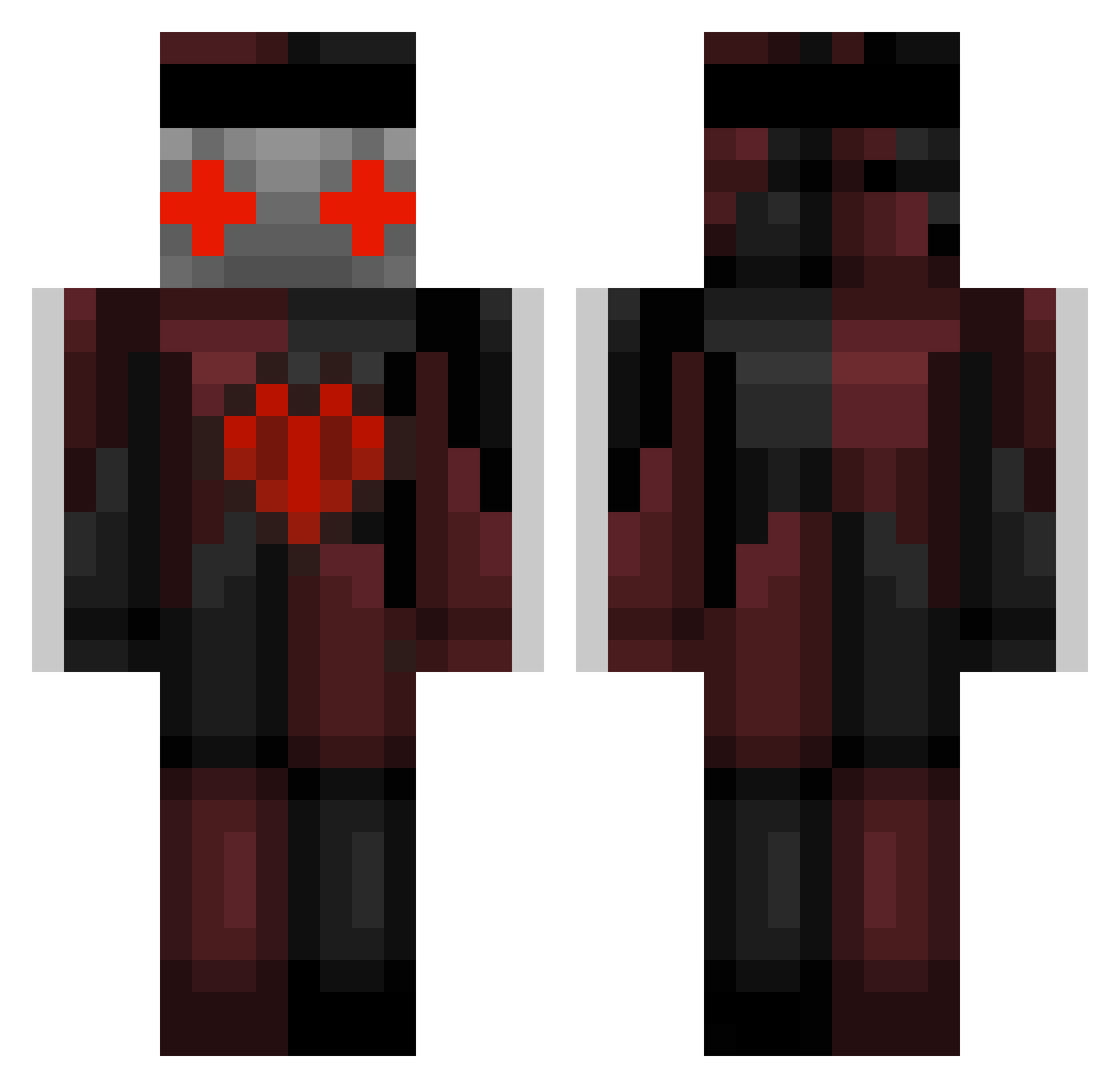 PetitBen123 Minecraft skin, front and back view