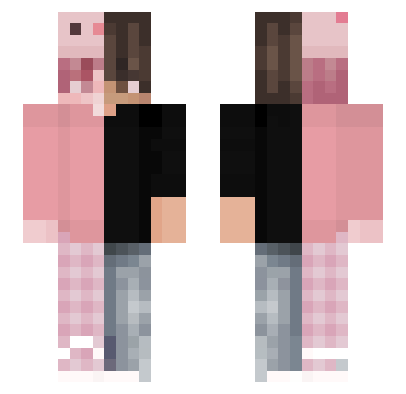 Povil Minecraft skin, front and back view