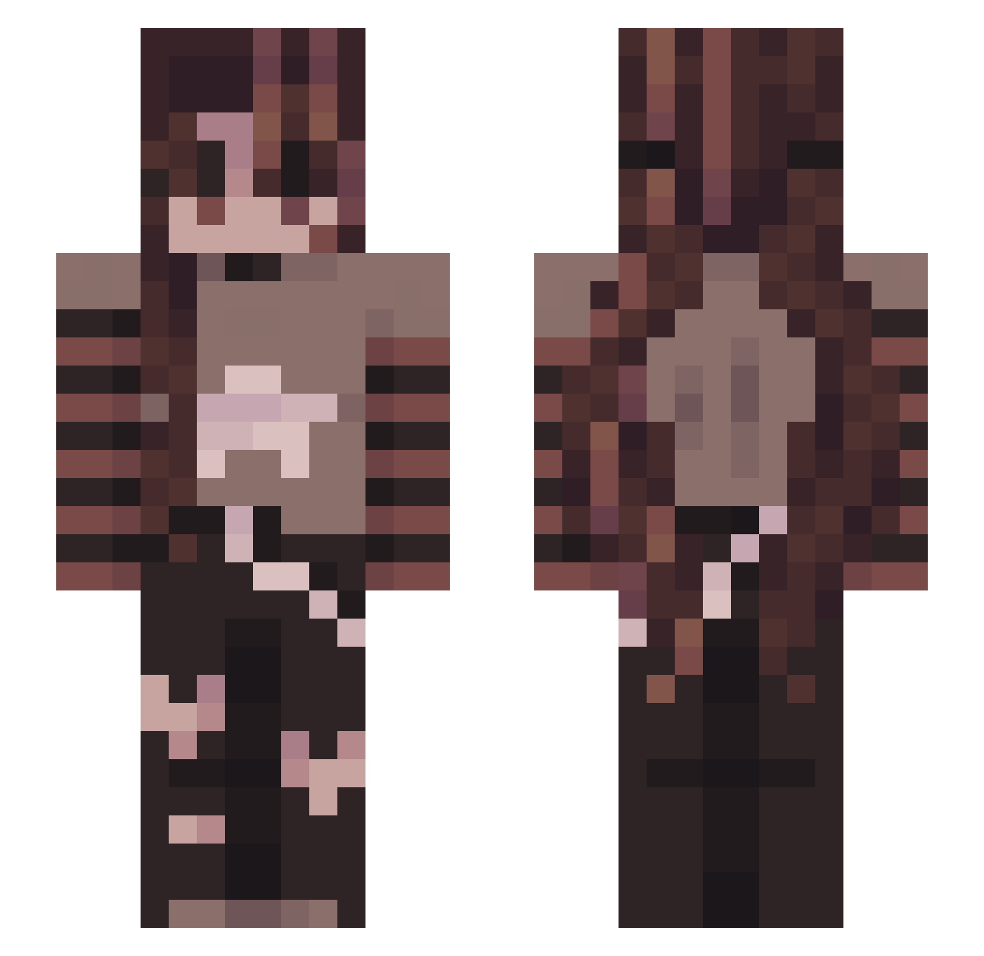 Rose_of_Azura Minecraft skin, front and back view